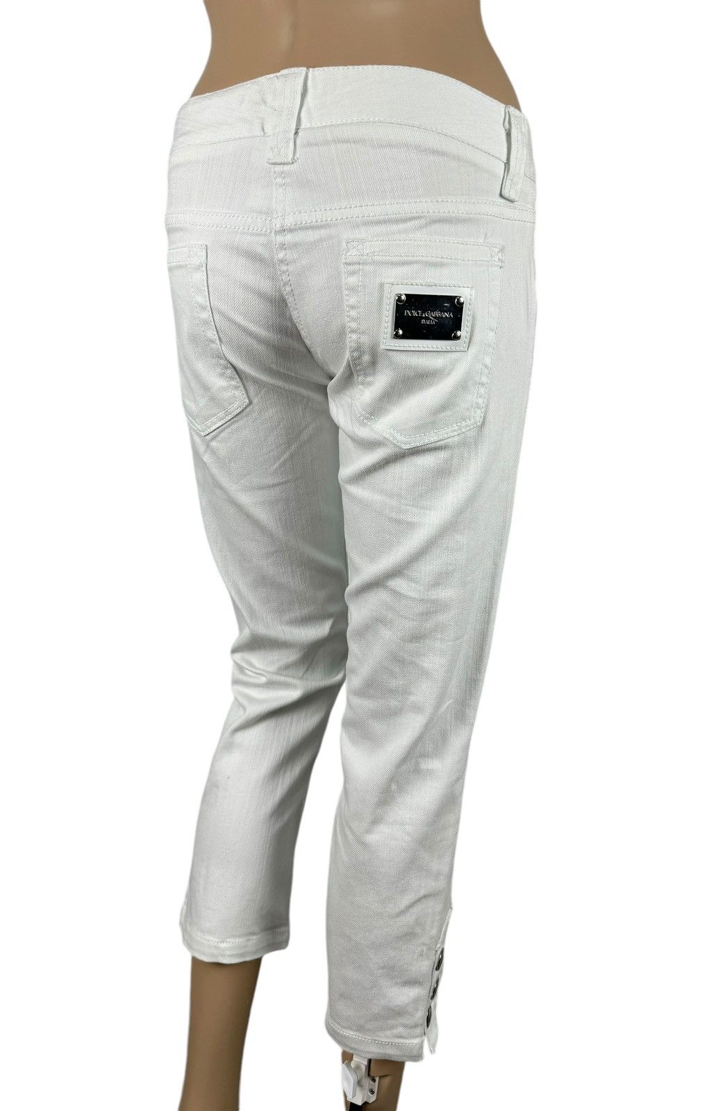 Dolce & Gabbana Dolce & Gabbana Jeans Crop Metal Logo Button Accent size 40 Size 27" / US 4 / IT 40 - 2 Thumbnail