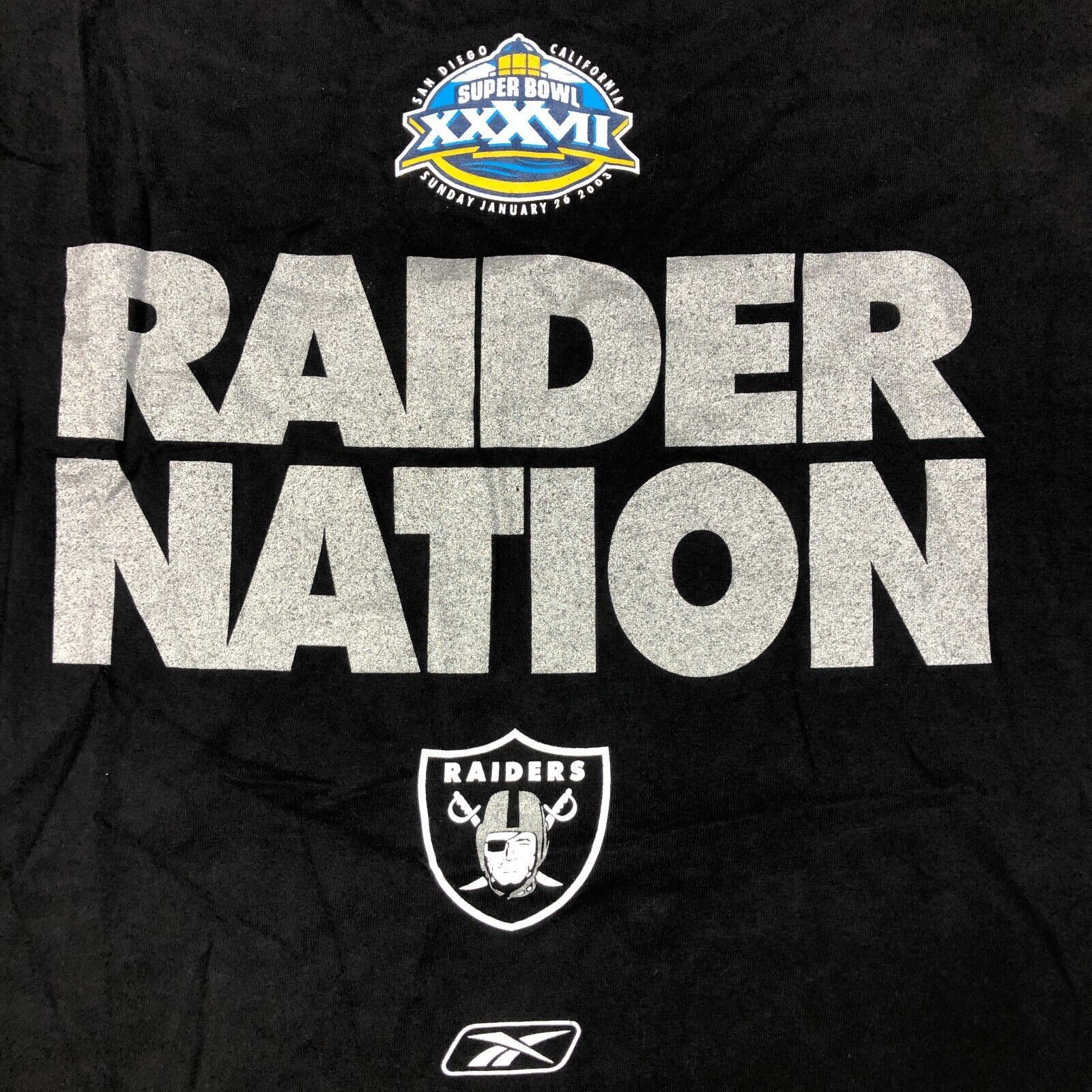 NFL × Vintage 2003 Super Bowl XXXVII Raider Nation NFL Tee T Shirt Size XL Size US XL / EU 56 / 4 - 2 Thumbnail