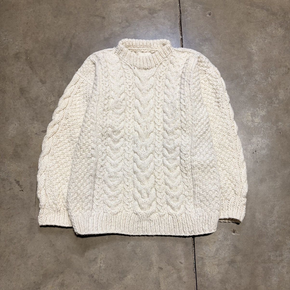 Vintage Vintage 90s Wool Sweater Cable Knit Chunky Fisherman Ecuador Size US S / EU 44-46 / 1 - 1 Thumbnail