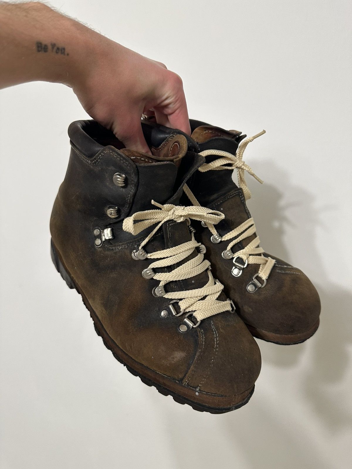 Vintage Vintage Military Brown Leather Boots Y2K style Size US 10 / EU 43 - 2 Thumbnail