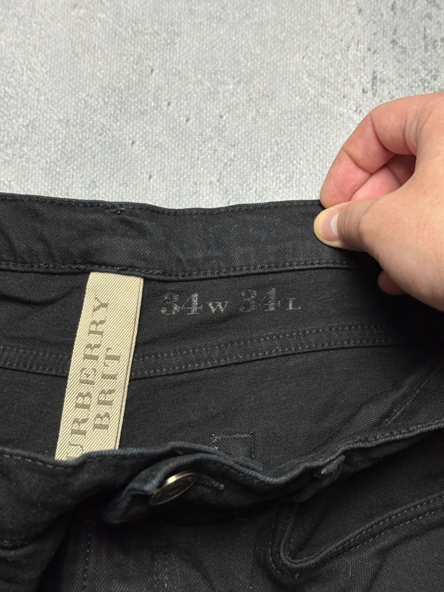 Burberry Burberry Brit Mens Skinny Black Denim Jeans 34W X 34L Cotton Size US 34 / EU 50 - 14 Thumbnail