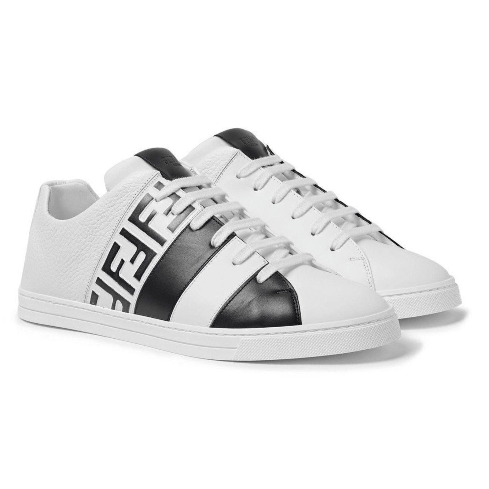 Fendi Fendi Mens Black White FF Monogram Low Trainer Sneaker US 10 Size US 10 / EU 43 - 3 Thumbnail