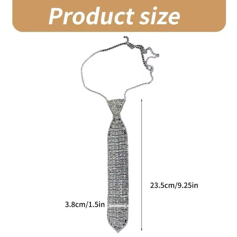 Other Shimmering Music Festival Necktie Glittering Crystal Size ONE SIZE - 5 Thumbnail