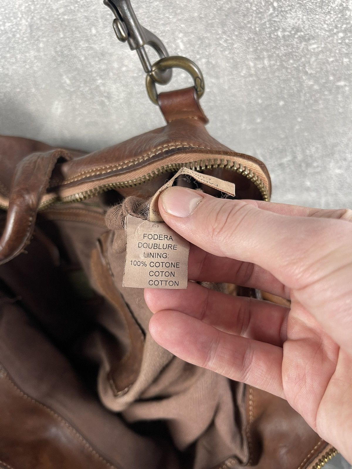 Vintage Avant Gard Campomaggi 2000s Italian Brown Leather Travel Bag Size ONE SIZE - 13 Thumbnail