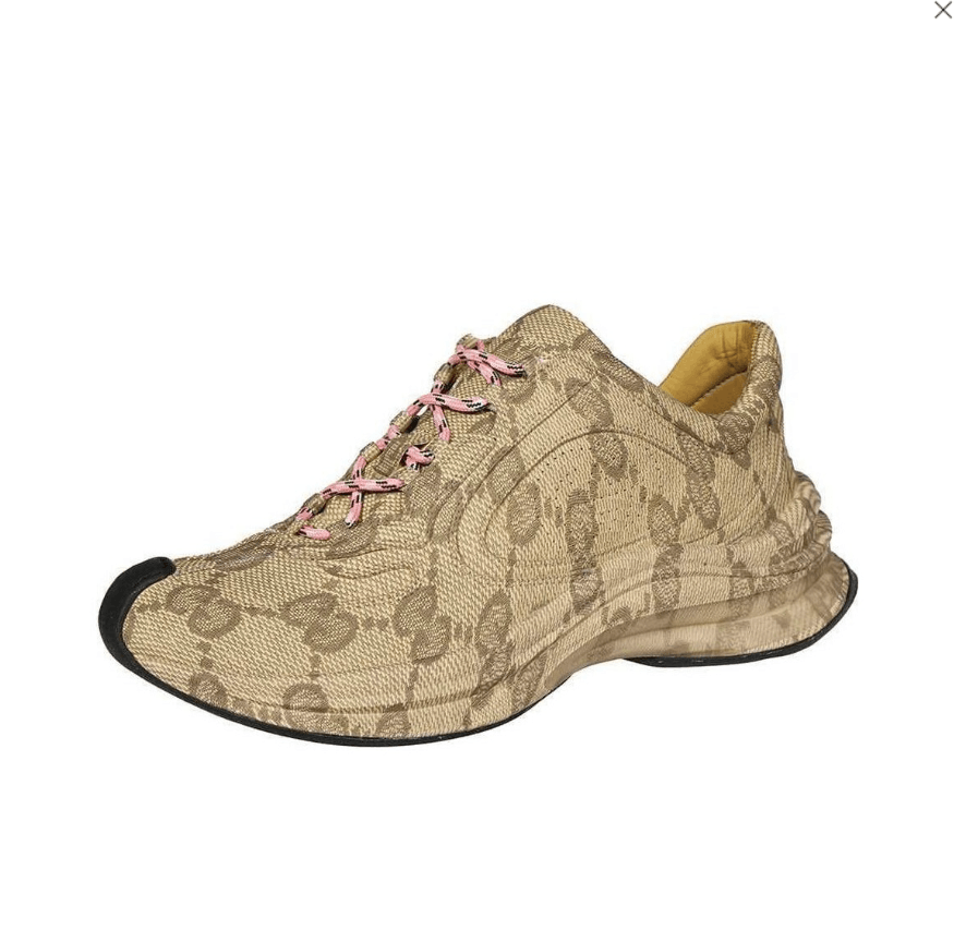 Gucci o1s1wg110125 GG Monogram Run Sneakers in Beige Size US 6.5 / IT 36.5 - 3 Thumbnail