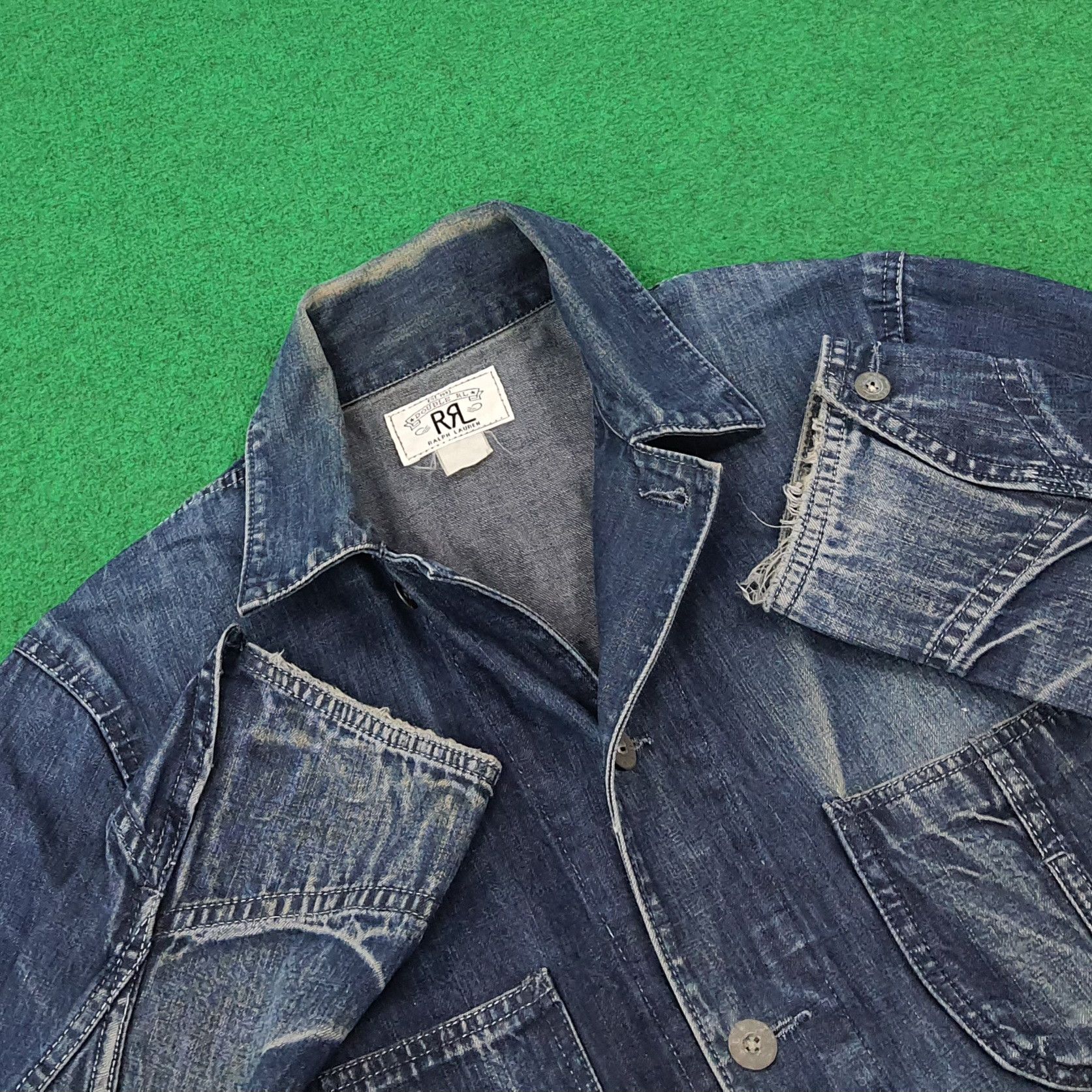 RRL Ralph Lauren Vintage RRL Ralph Lauren Denim Chore Jacket C274N15 Size US S / EU 44-46 / 1 - 4 Thumbnail