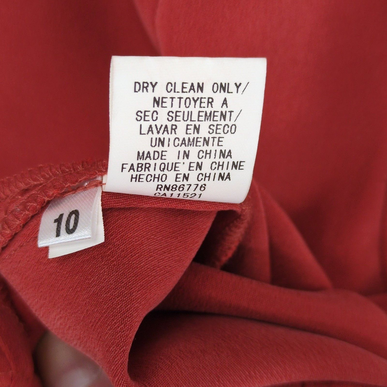 Other Due Per Due Women's 10 Button Up 100% Silk Blouse Size L / US 10 / IT 46 - 6 Thumbnail