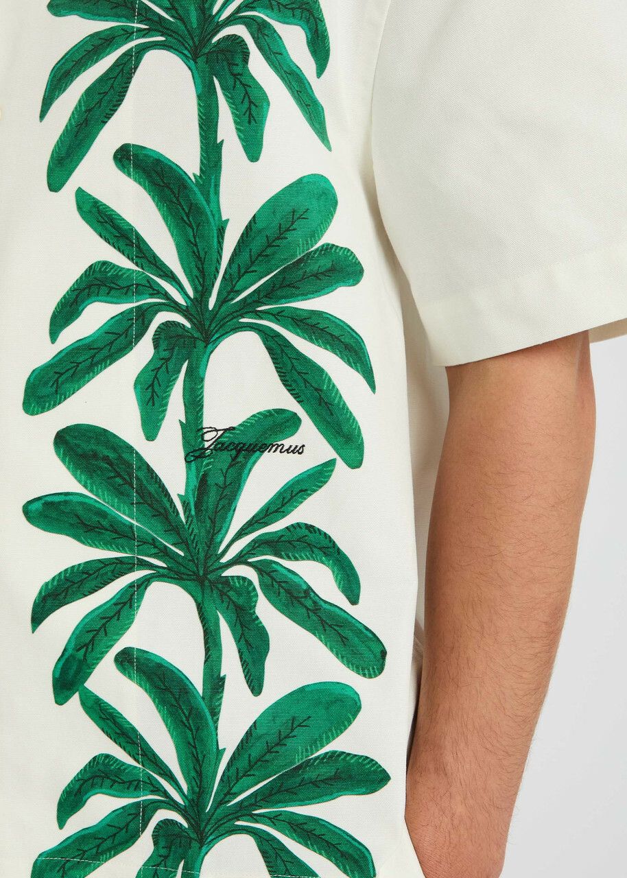 Jacquemus o1h1sh10525 Palm Trees Shirt in White Size US M / EU 48-50 / 2 - 5 Thumbnail