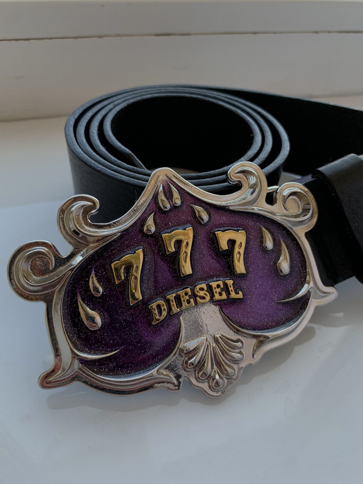 RARE Vintage Diesel Belt Diesel Leather Washed Belt Vintage Y2k Rare AvantGarde Logo main image 4