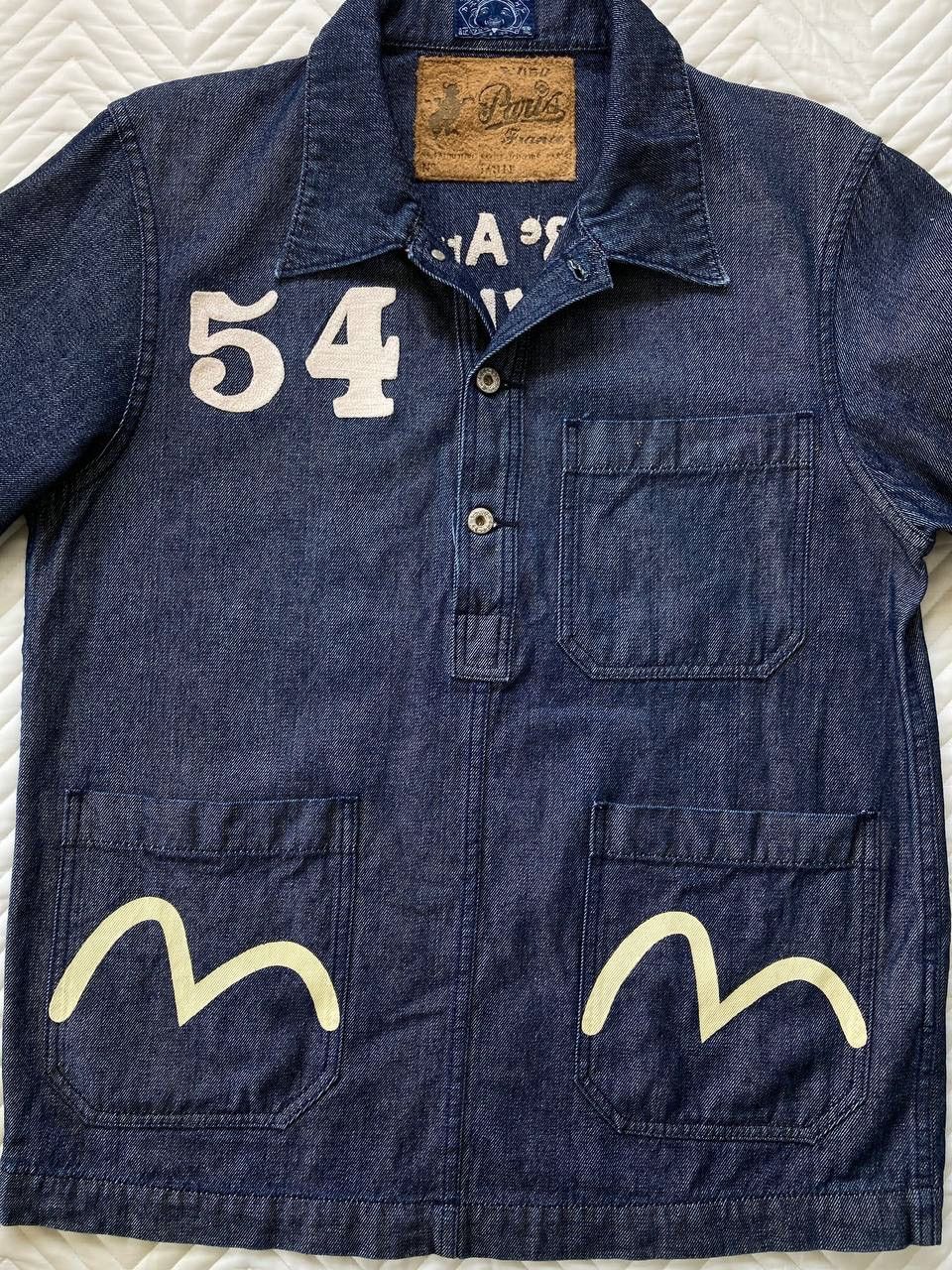 Evisu Evisu Paris Pullover Denim Chore Jacket Size US L / EU 52-54 / 3 - 3 Thumbnail