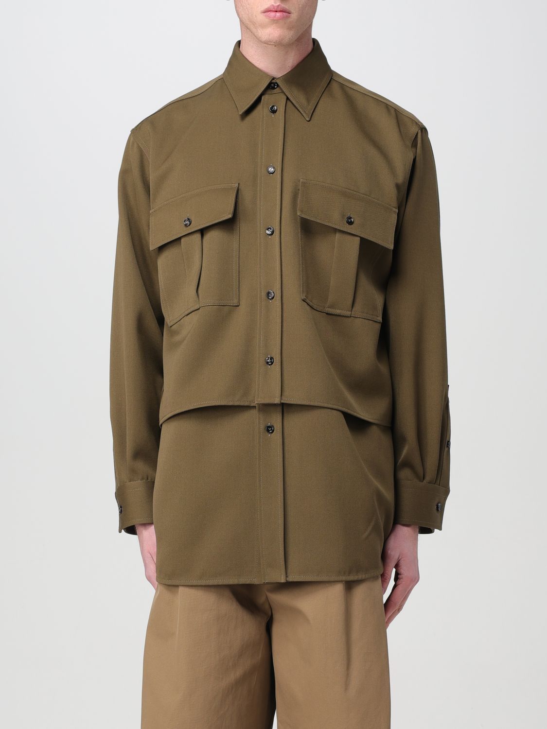 image of Bottega Veneta Shirt Men Green (Size Medium)