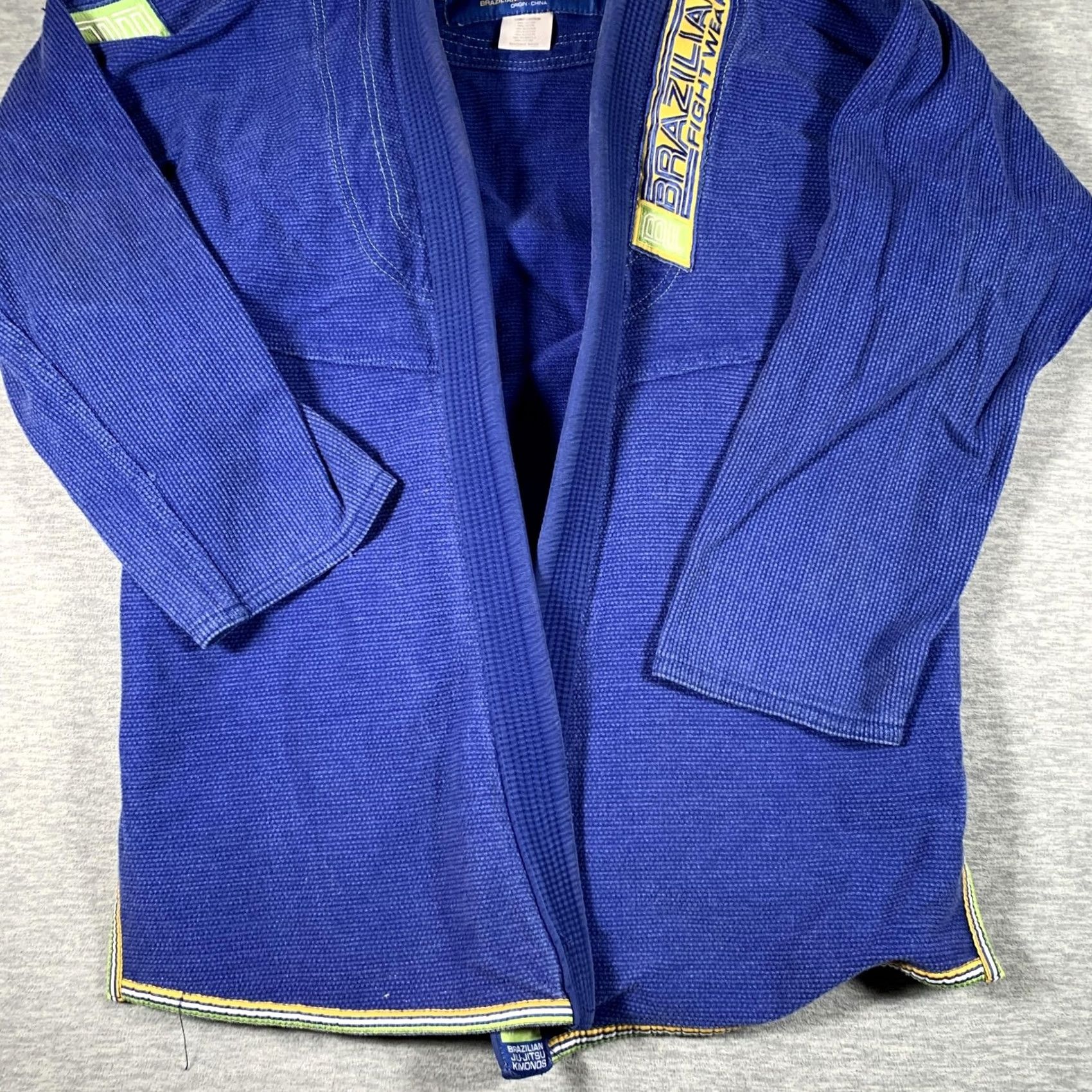 Vintage Brazilian Fightwear Jacket Mens L Blue Jiu Jitsu Gi Kimono Uniform Size US L / EU 52-54 / 3 - 3 Thumbnail
