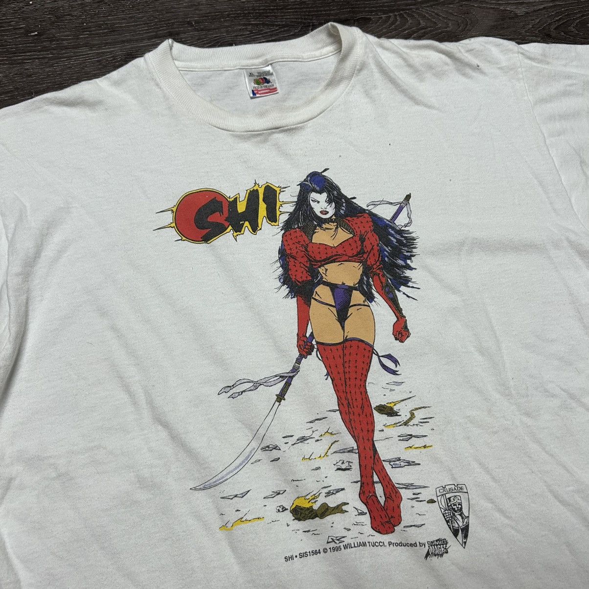 Vintage RARE VINTAGE 1996 SHI CRUSADE COMICS T SHIRT SIZE X Size US XL / EU 56 / 4 - 1 Thumbnail
