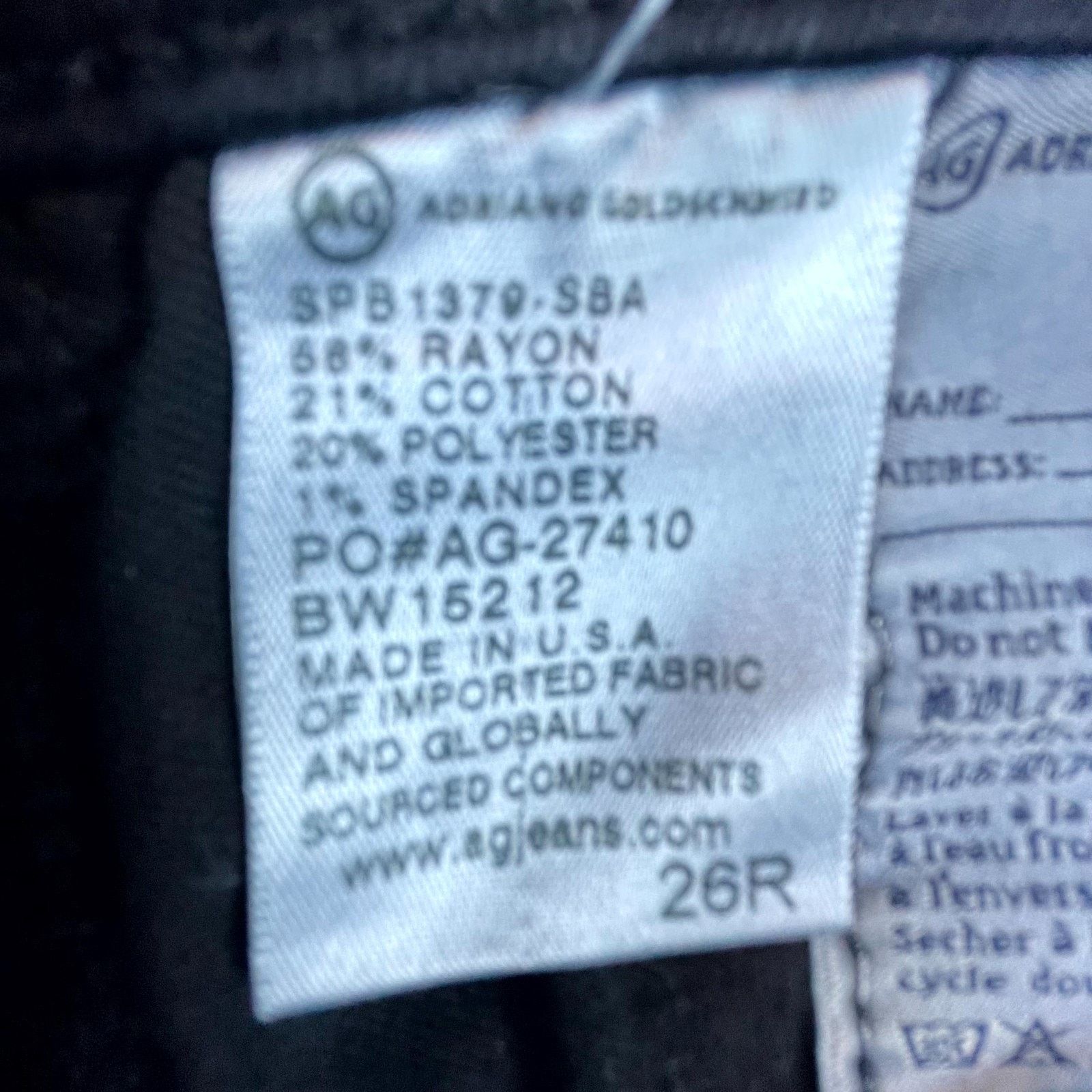 AG Adriano Goldschmied AG Adriano Goldschmied Farrah Skinny Jean Womens 26 Black Size 26" / US 2 / IT 38 - 9 Thumbnail