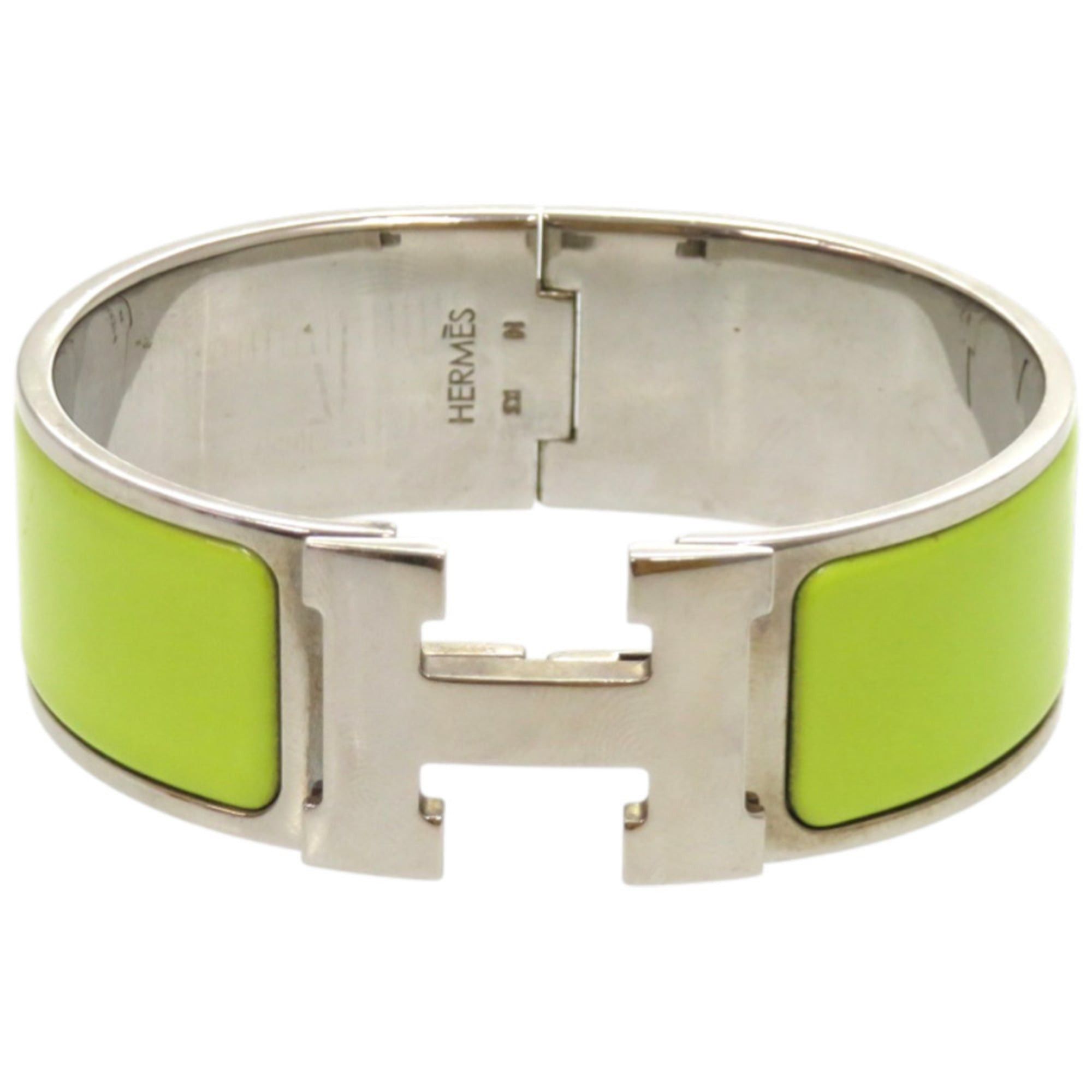Hermes Excellent condition Hermes Click-Clack metal green bangle 1596HERMES Size ONE SIZE - 1 Thumbnail