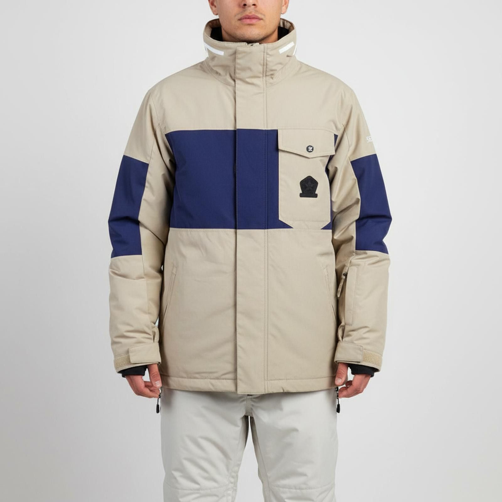 Sessions Sessions 10K Snowboard Ski Jacket Size Small Beige Navy Size US S / EU 44-46 / 1 - 1 Thumbnail