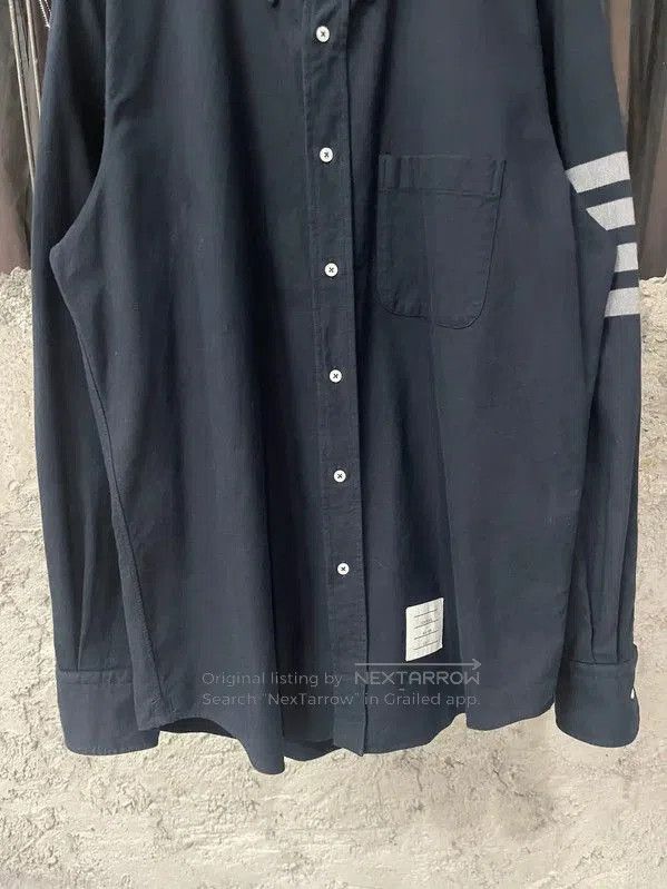 Thom Browne Thom Browne Blue Striped Long Sleeve Shirt . Size US M / EU 48-50 / 2 - 4 Thumbnail