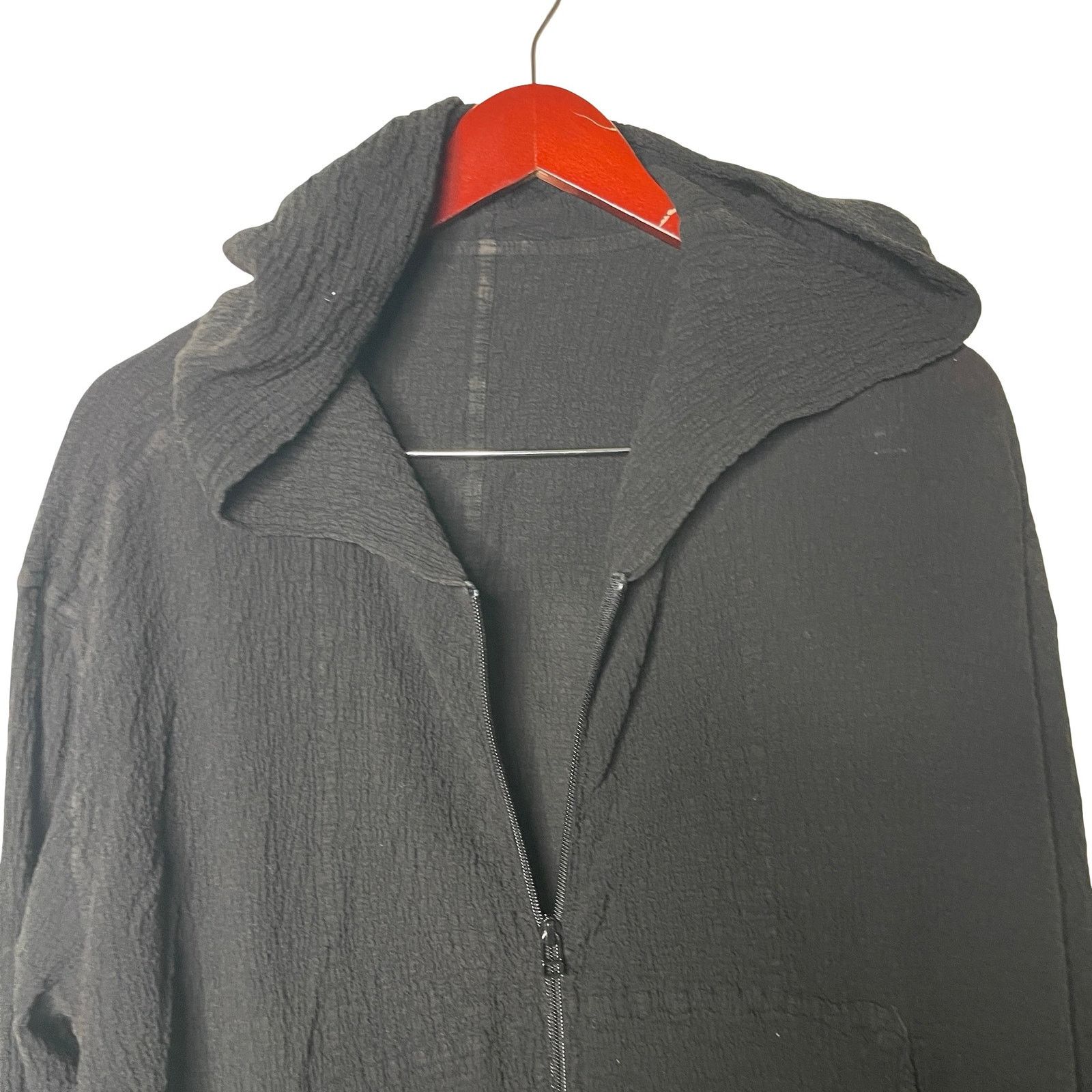 Issey Miyake ME ISSEY MIYAKE Homme Black Full Zip popcorn hoodie OS Size US M / EU 48-50 / 2 - 3 Thumbnail