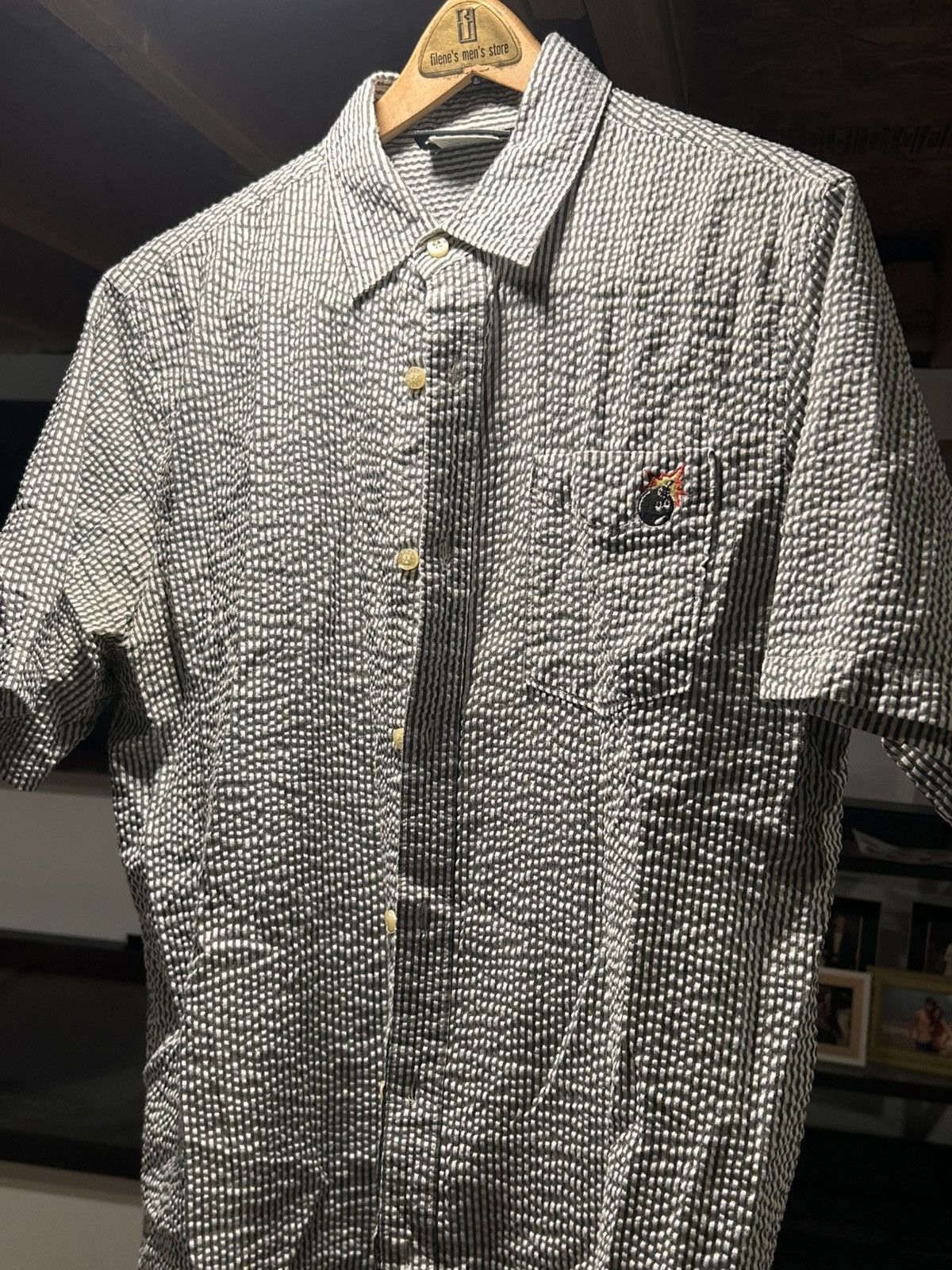 The Hundreds 2010 The Hundreds Bomb searsucker button up polo Size US L / EU 52-54 / 3 - 1 Thumbnail