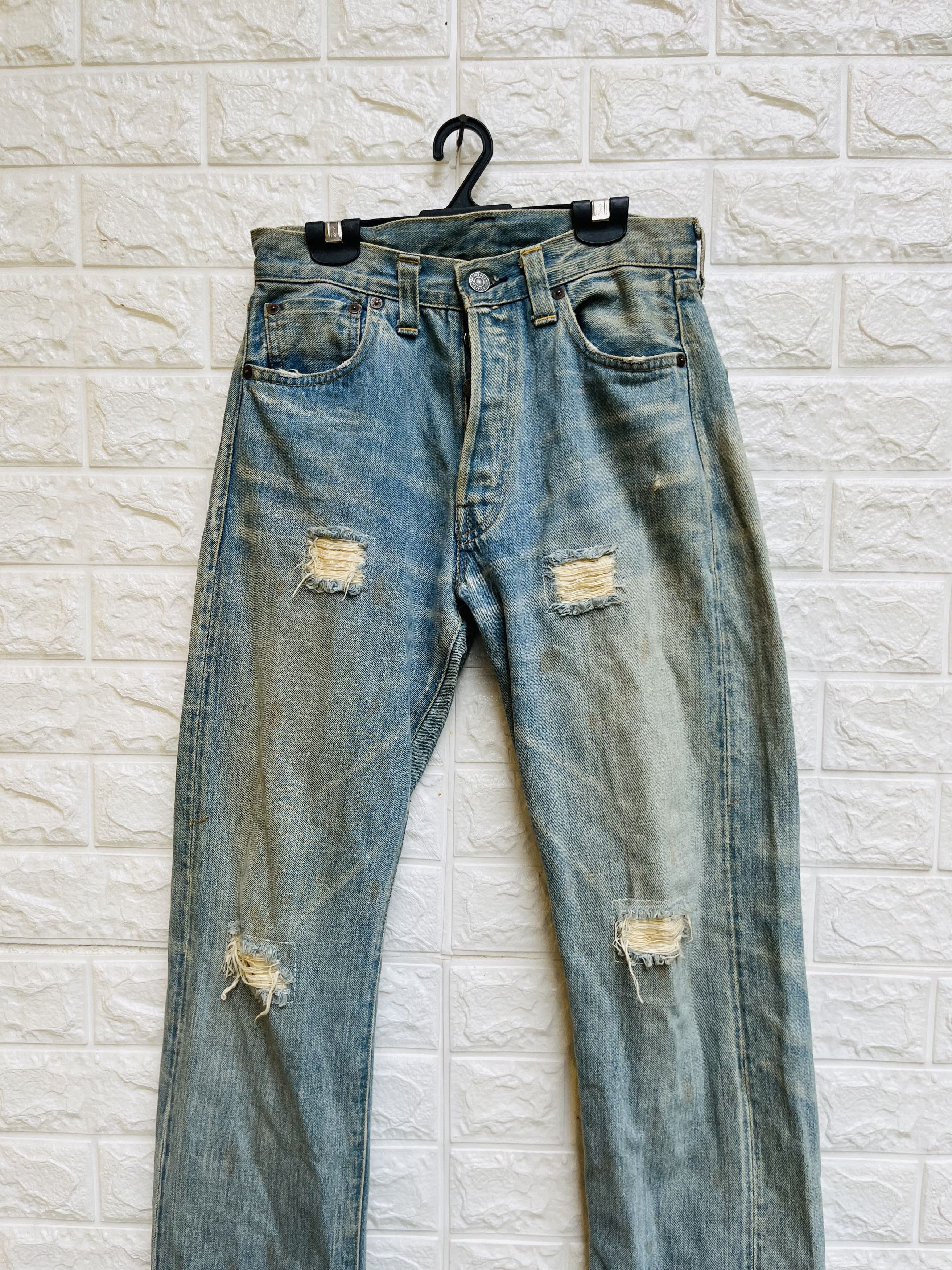 Levi's Vintage Clothing × Vintage Vintage Levis Distressed Designer Fashion Style Size US 28 / EU 44 - 3 Thumbnail