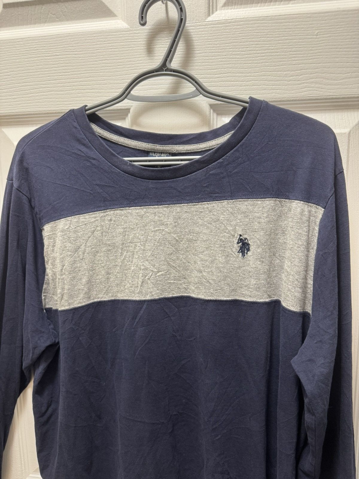 U.S. Polo Assn. Polo U.S. Polo Assn.Vintage Long Sleeve Blue Grey Horse Size US L / EU 52-54 / 3 - 2 Thumbnail