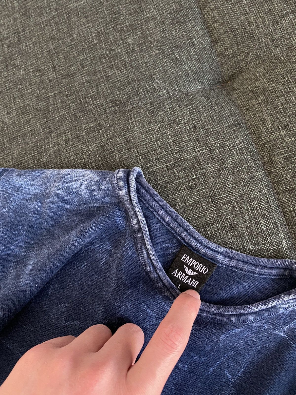 Armani Vintage Armani Sweater Faded Washed Slim Japanese Avant Gard Size US M / EU 48-50 / 2 - 11 Thumbnail