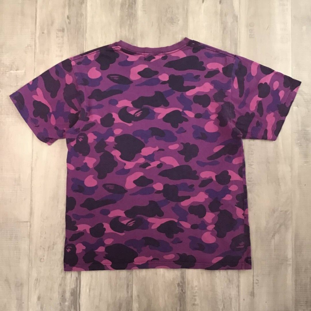 Bape BAPE Purple camo college logo T-shirt a bathing ape Size US L / EU 52-54 / 3 - 3 Thumbnail
