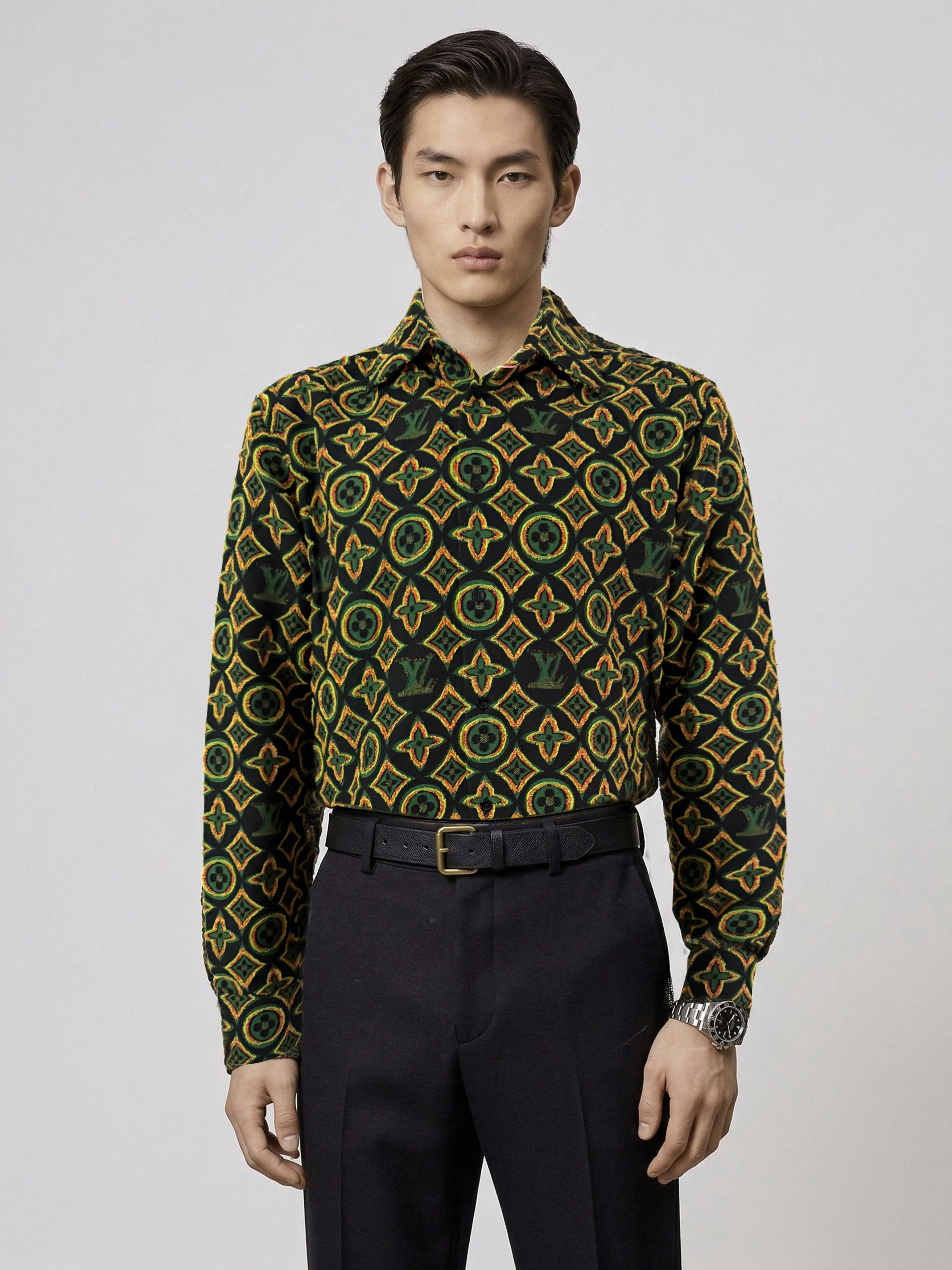 Louis Vuitton LV Jacquard Fil Coupé Shirt Size US L / EU 52-54 / 3 - 17 Thumbnail