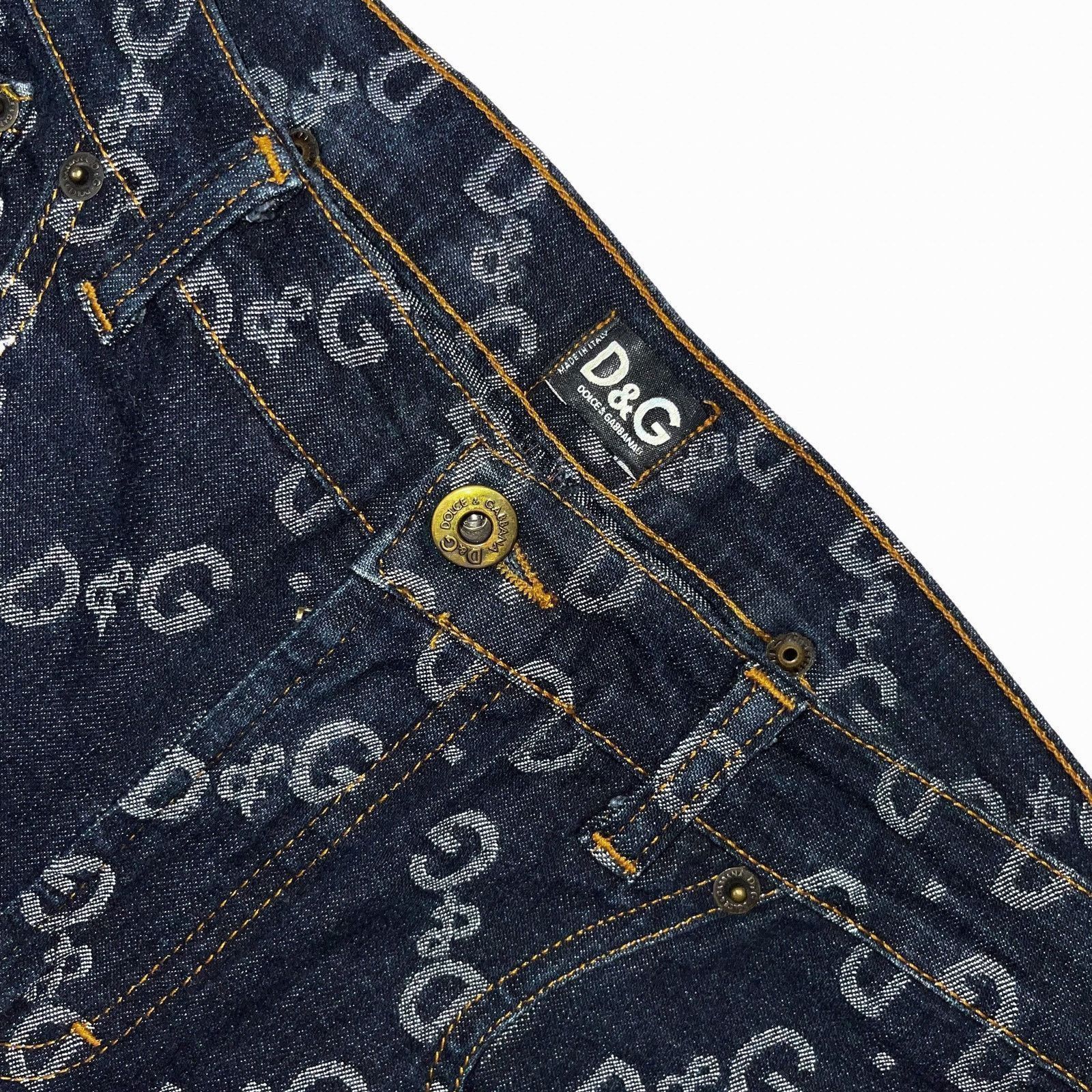 Dolce & Gabbana Dolce & Gabbana Full Pattern DG Monogram Denim Jeans Pants Size US 30 / EU 46 - 3 Thumbnail