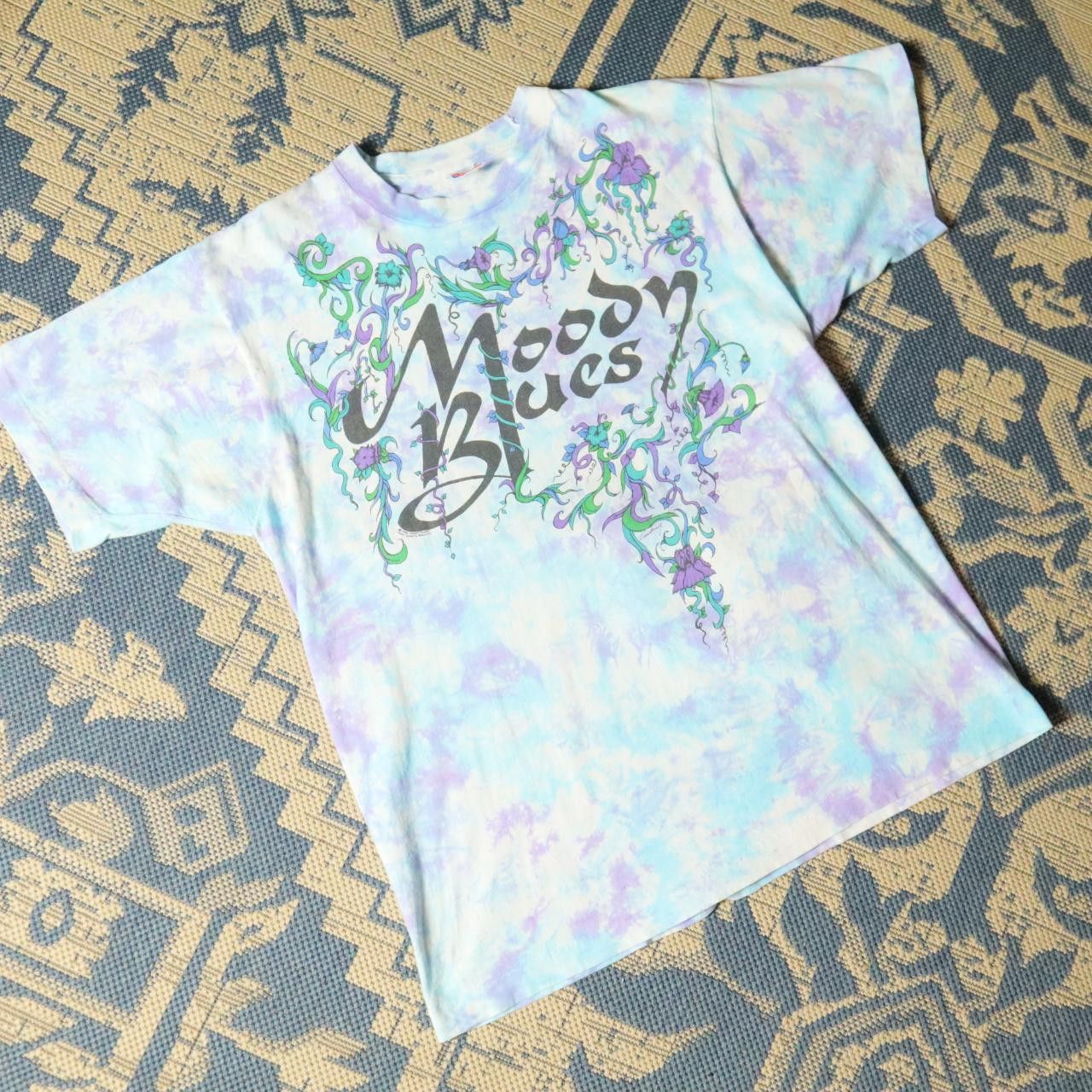 Image of Band Tees x Vintage Moody Blues Tie-Dye Graphic T-Shirt, Men's (Size XL)