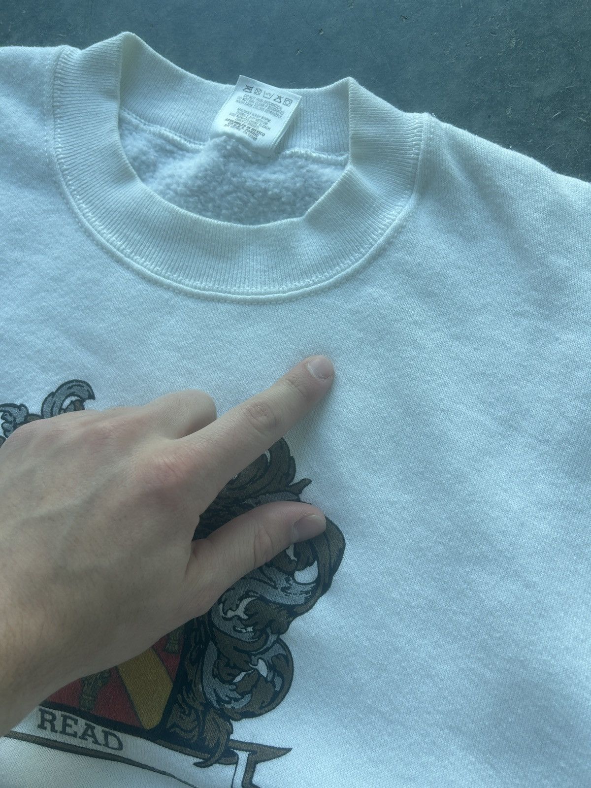 Fruit Of The Loom × Vintage Vintage 90s Read Knight Sweatshirt Size US L / EU 52-54 / 3 - 8 Thumbnail