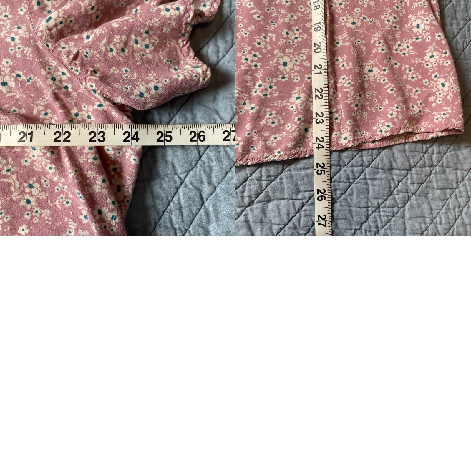 Vintage Bloomchic Blouse Shirt Short Sleeve Floral Pink Flutter Button V-Neck 18-20 Boho Bohemian Womens Size XXL / US 16-18 / IT 52-54 - 8 Thumbnail