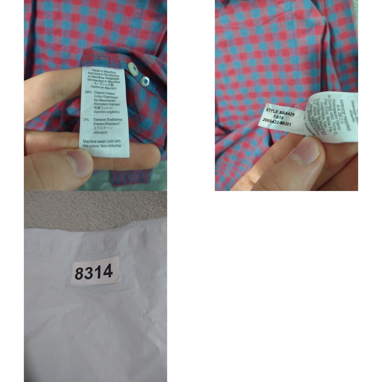 J.Crew J.CREW Shirt Mens XL Blue Plaid Secret Wash Organic Cotton Slim Fit Long Sleeve Button-Up Shirt Size US XL / EU 56 / 4 - 8 Thumbnail
