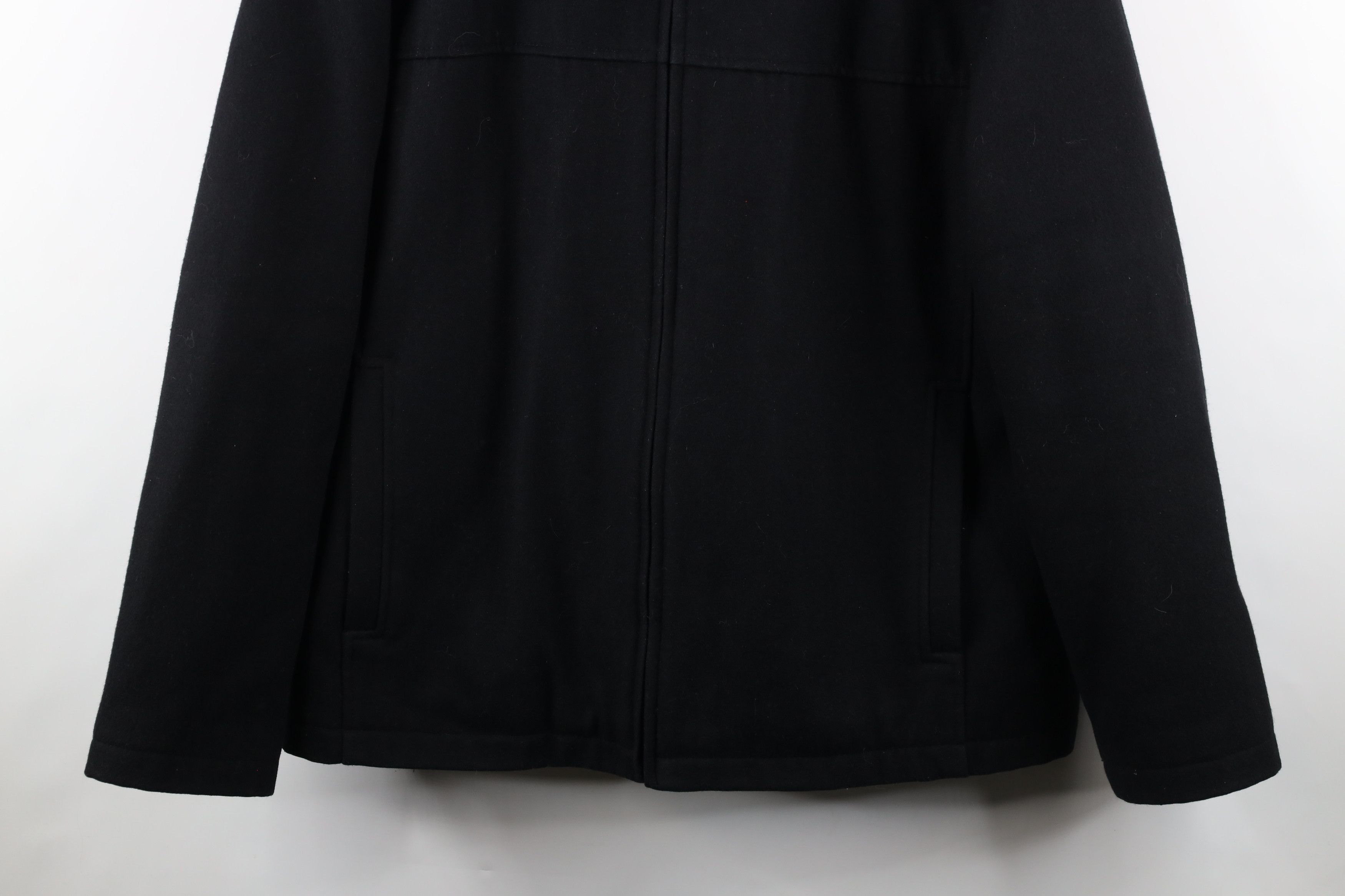 S*様 90s vtg   wool bomber jac Vintage 90s Streetwear Wool Full Zip Bomber Jacket Black