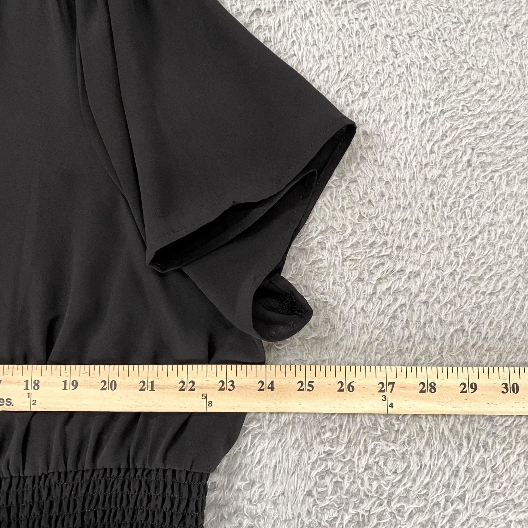 Torrid Torrid Ruffle Tunic Top Womens 3X Black Button Front Flutter Sleeve Size XXL / US 16-18 / IT 52-54 - 5 Thumbnail