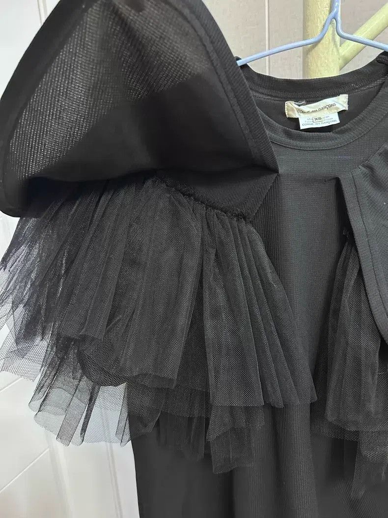 Comme des Garcons Comme Des Garcons Large Lapel Tulle Top Size XS / US 0-2 / IT 36-38 - 4 Thumbnail