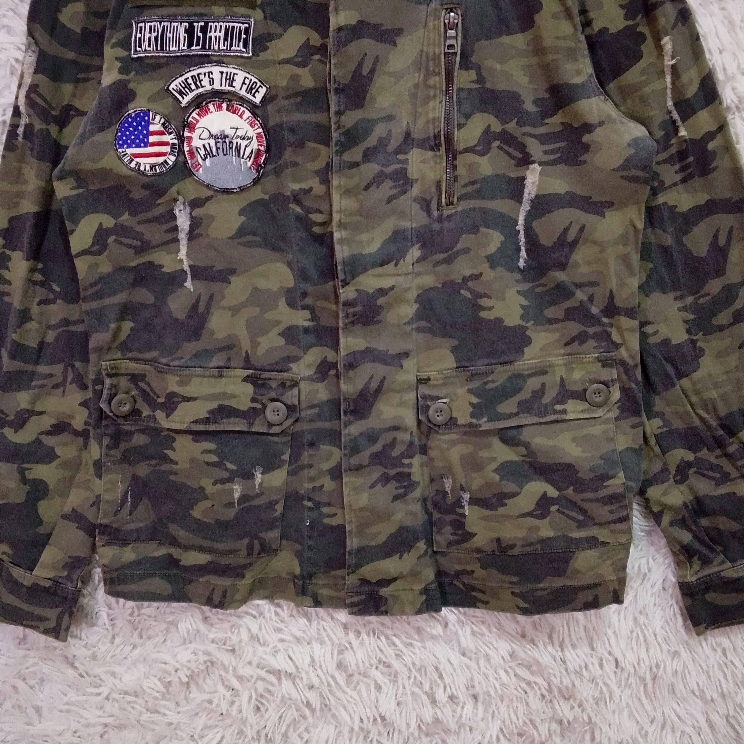 In The Attic In The Attic Distressed Style Military Jacket Size US M / EU 48-50 / 2 - 4 Thumbnail