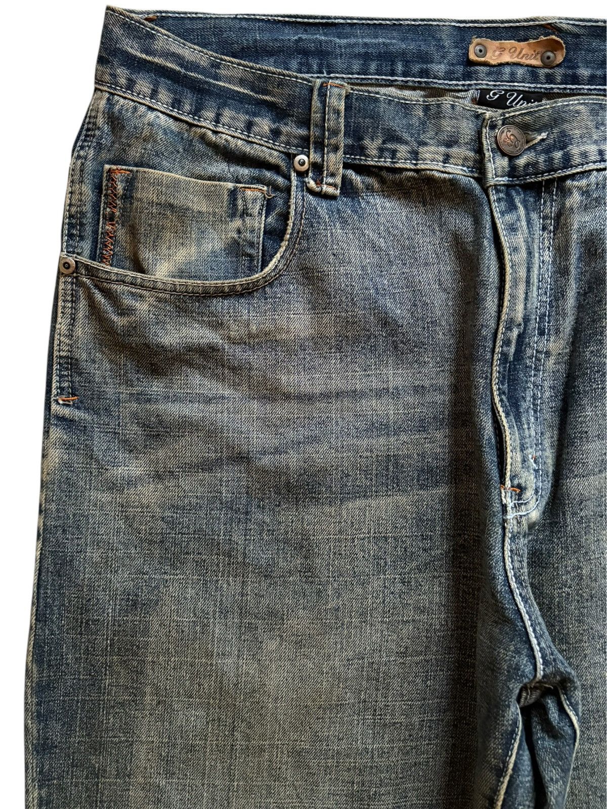 G-Unit × Japanese Brand Vintage Japanese G Unit Mud Wash Embroidery Jean Shorts Jort Size US 37 - 5 Thumbnail