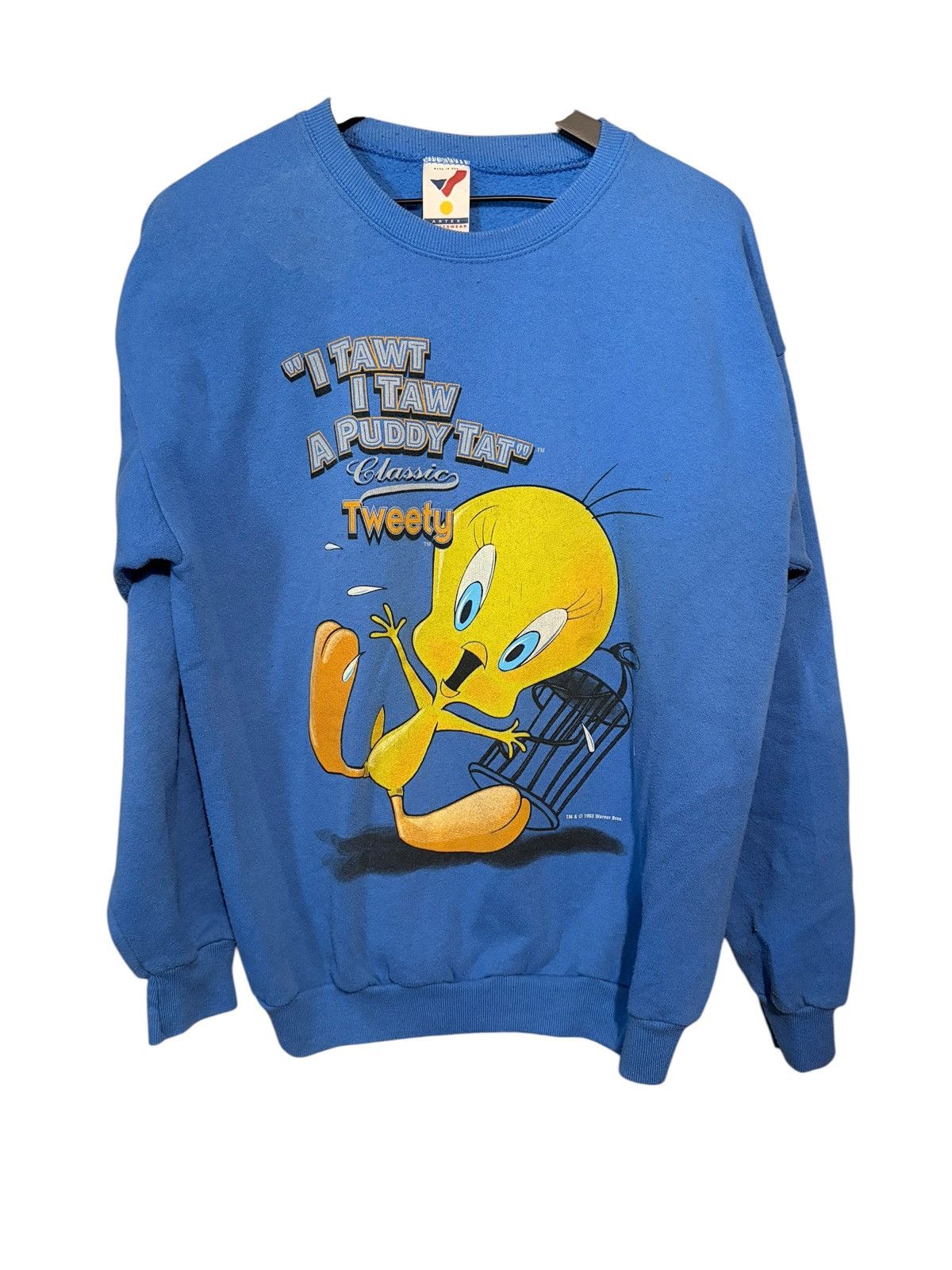 Vintage 1993 Tweety looney tunes sweatshirt Size US L / EU 52-54 / 3 - 1 Thumbnail