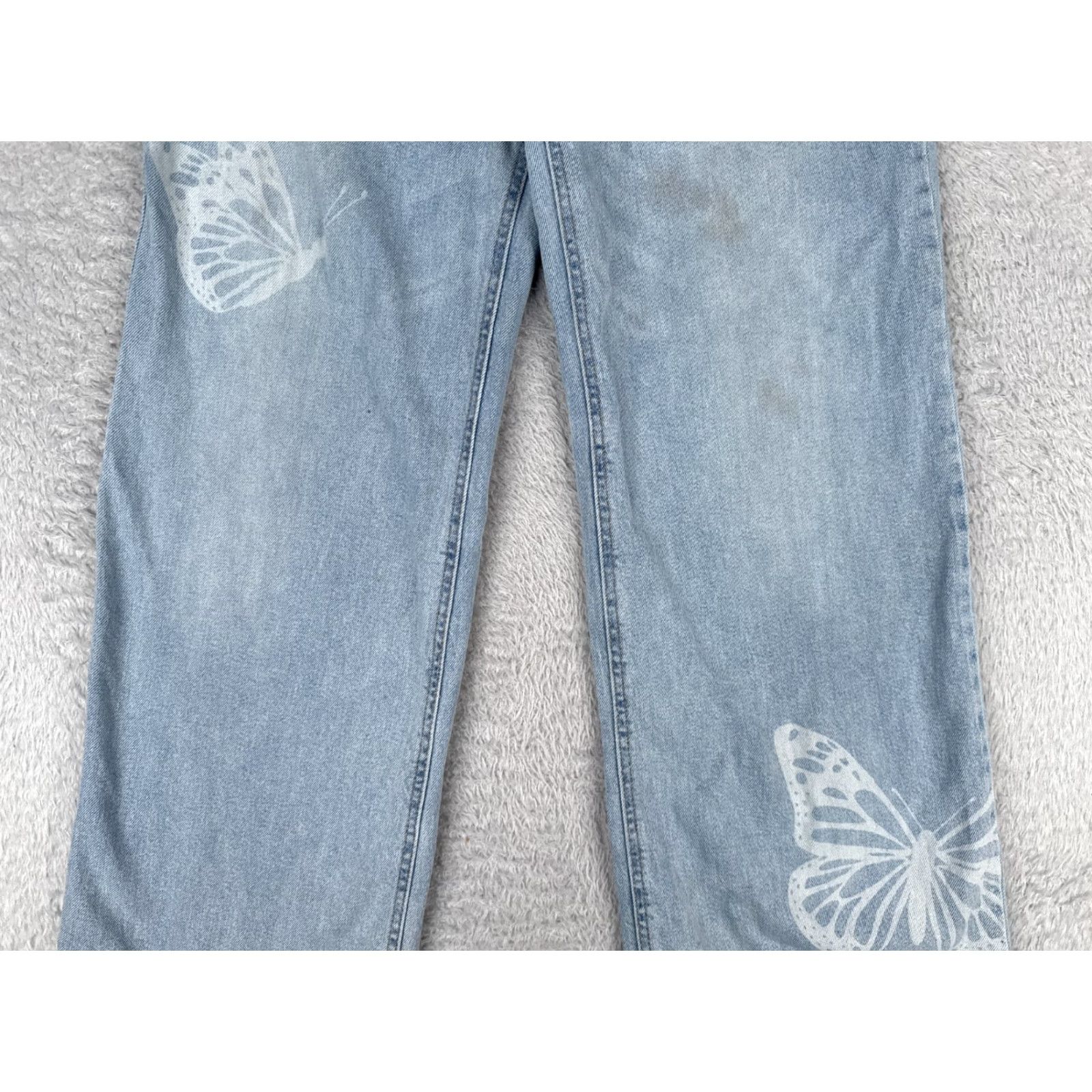 Vintage Vintage Tinseltown Women’s Jeans 9 Light Blue Denim Wide Leg High Rise 28x30 Size 30" / US 8 / IT 44 - 3 Thumbnail