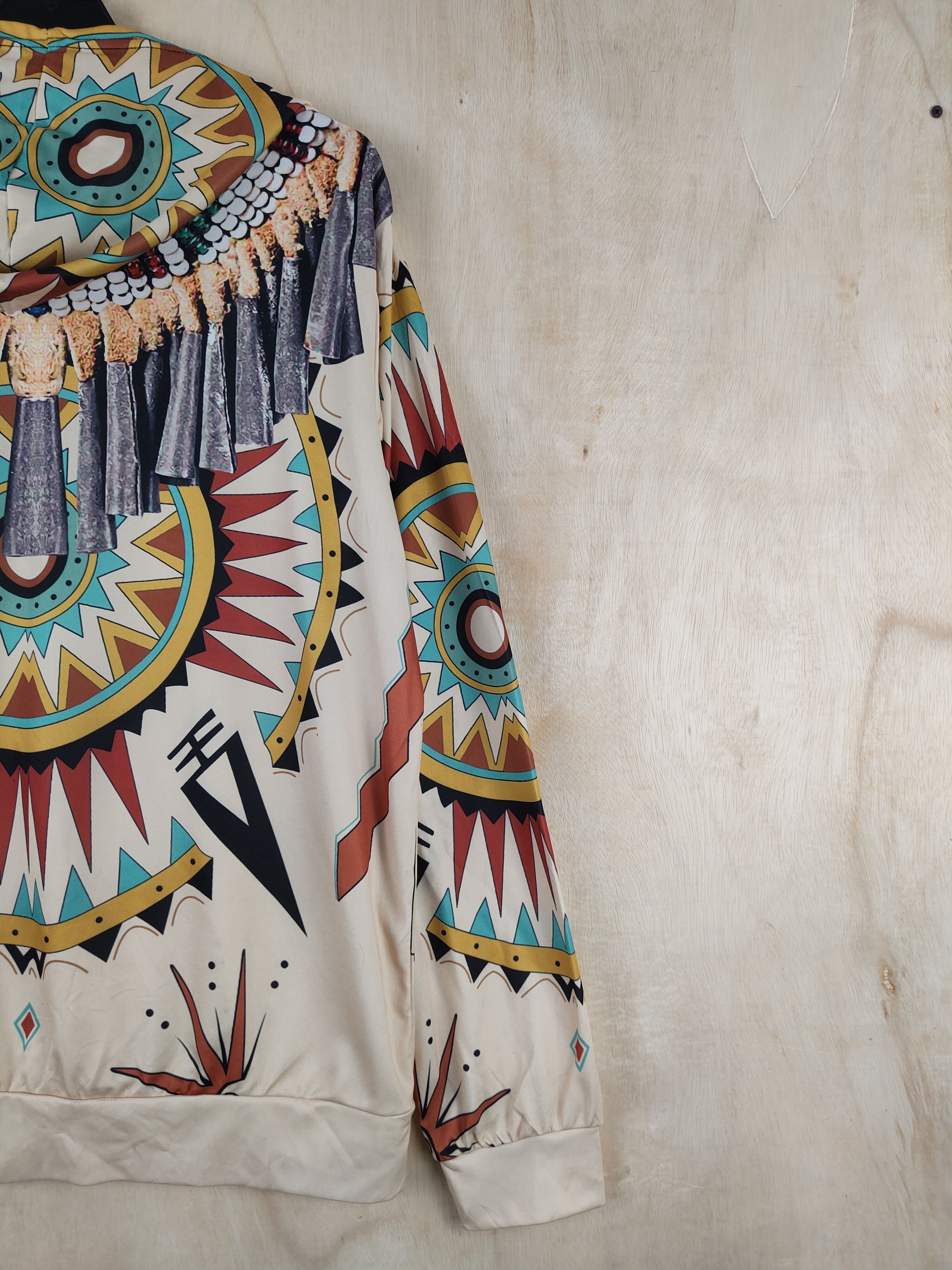 Japanese Brand Japan printed navajo art Hoodie thin Sweatshirts #S2479 Size US L / EU 52-54 / 3 - 9 Thumbnail