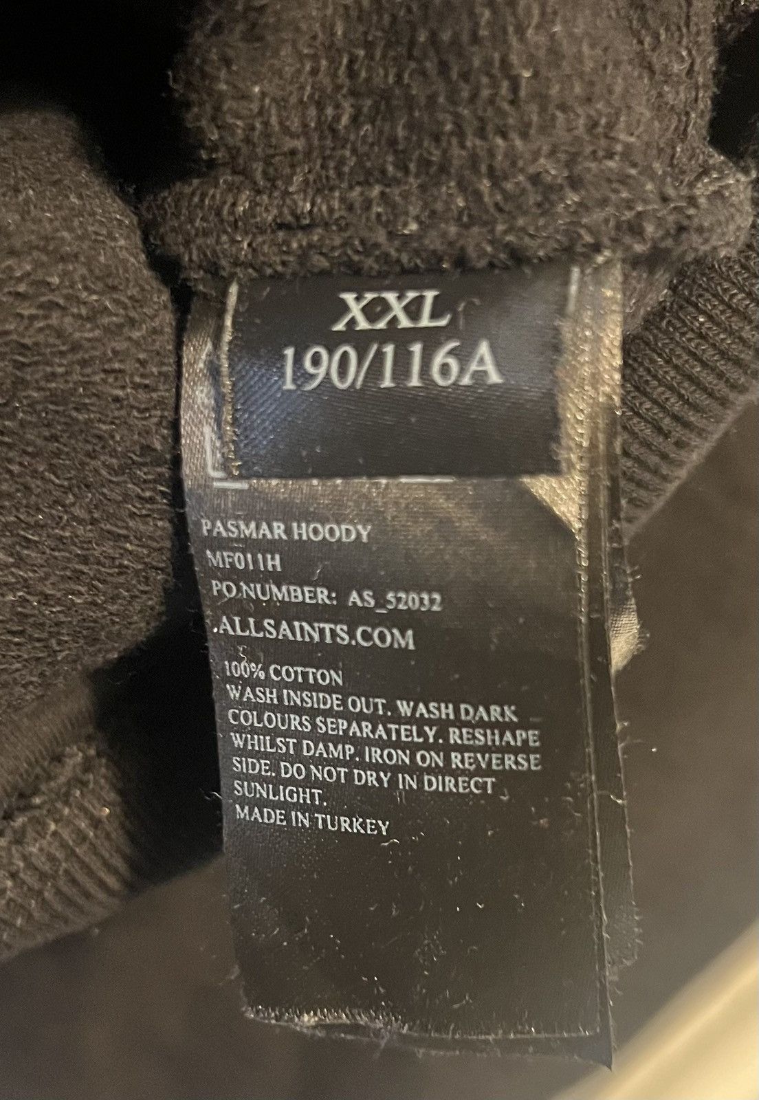 Allsaints Authentic Allsaints pasmar hoody all black full zip size xxl Size US XXL / EU 58 / 5 - 6 Thumbnail
