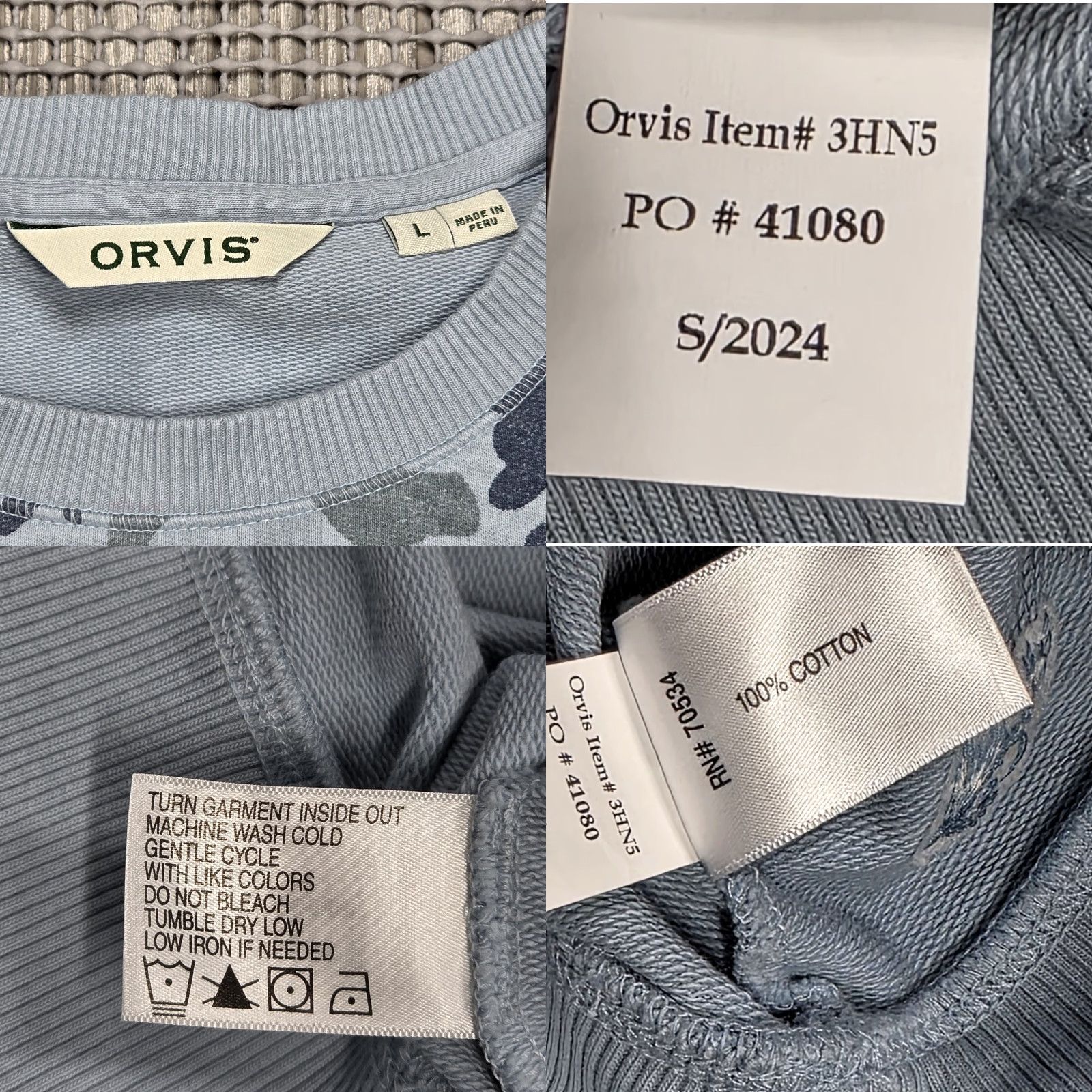 Orvis Orvis Blue Camouflage Riverside Printed Women Sz L Crew Neck Sweater’s Blue Size L / US 10 / IT 46 - 8 Thumbnail