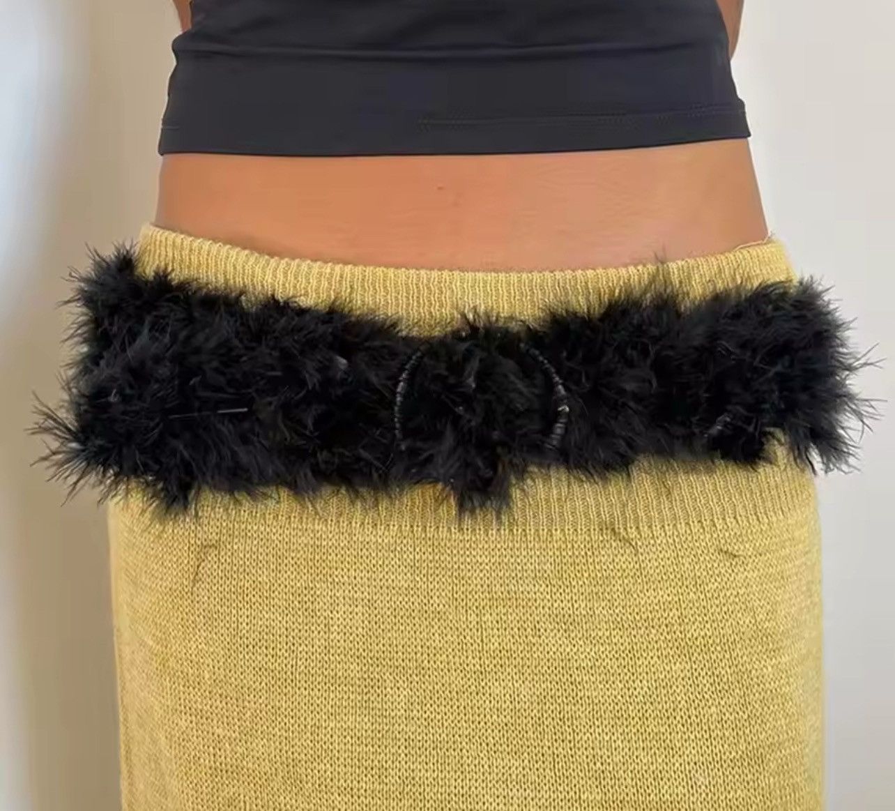 Japanese Brand × Leather Retro PU Leather Faux Fur Belt Size ONE SIZE - 1 Thumbnail