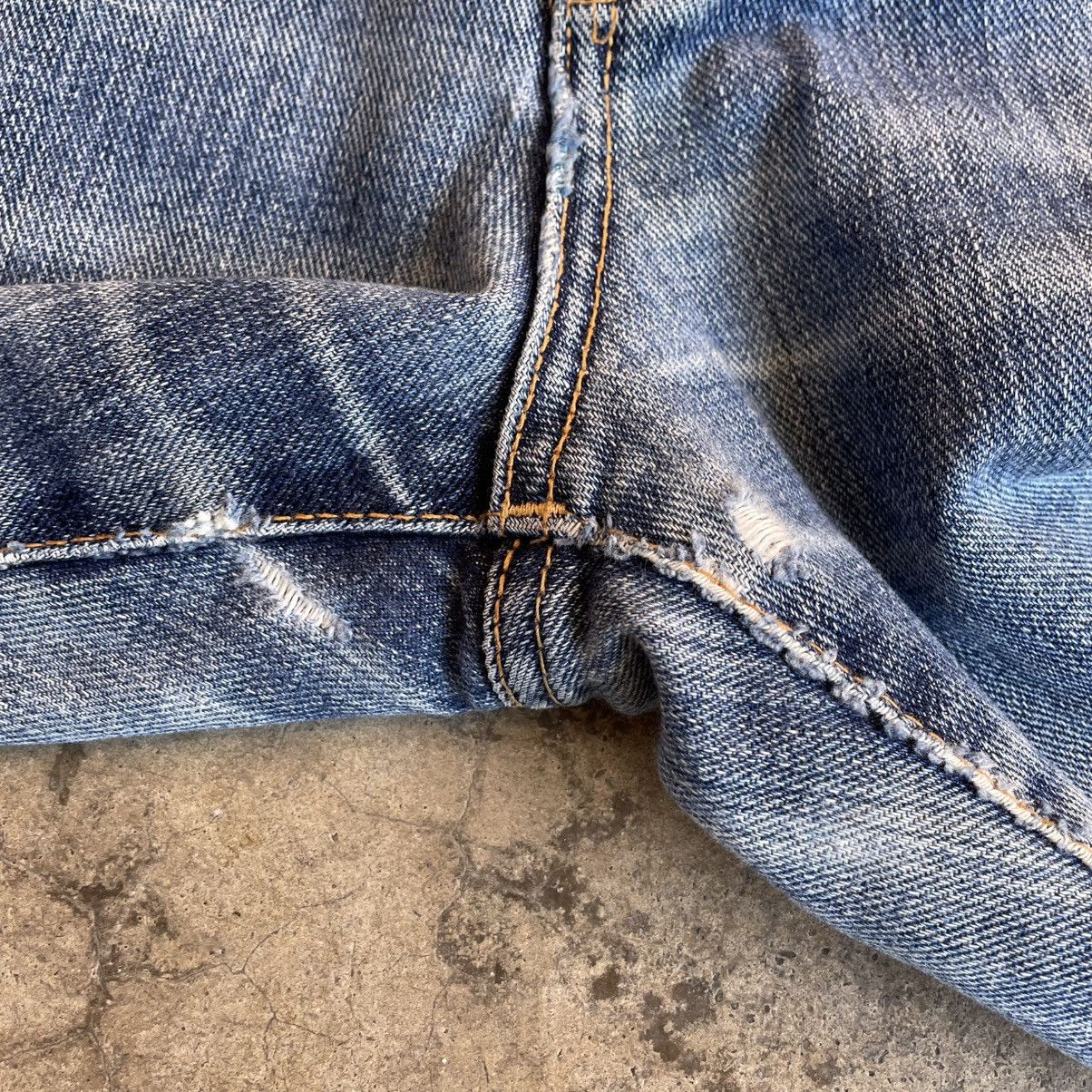 Edwin 🔥Vintage Edwin 403 Stoned Washed Ripped Distress Denim Jeans Size US 33 - 9 Thumbnail