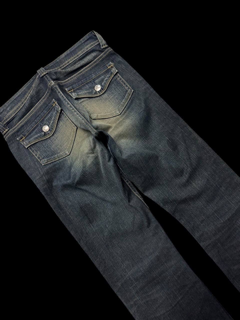 Japanese Brand × Vintage FLARE 90s Something Edwin Insane Rusty Mudwash Dark Jeans Size US 27 - 18 Thumbnail