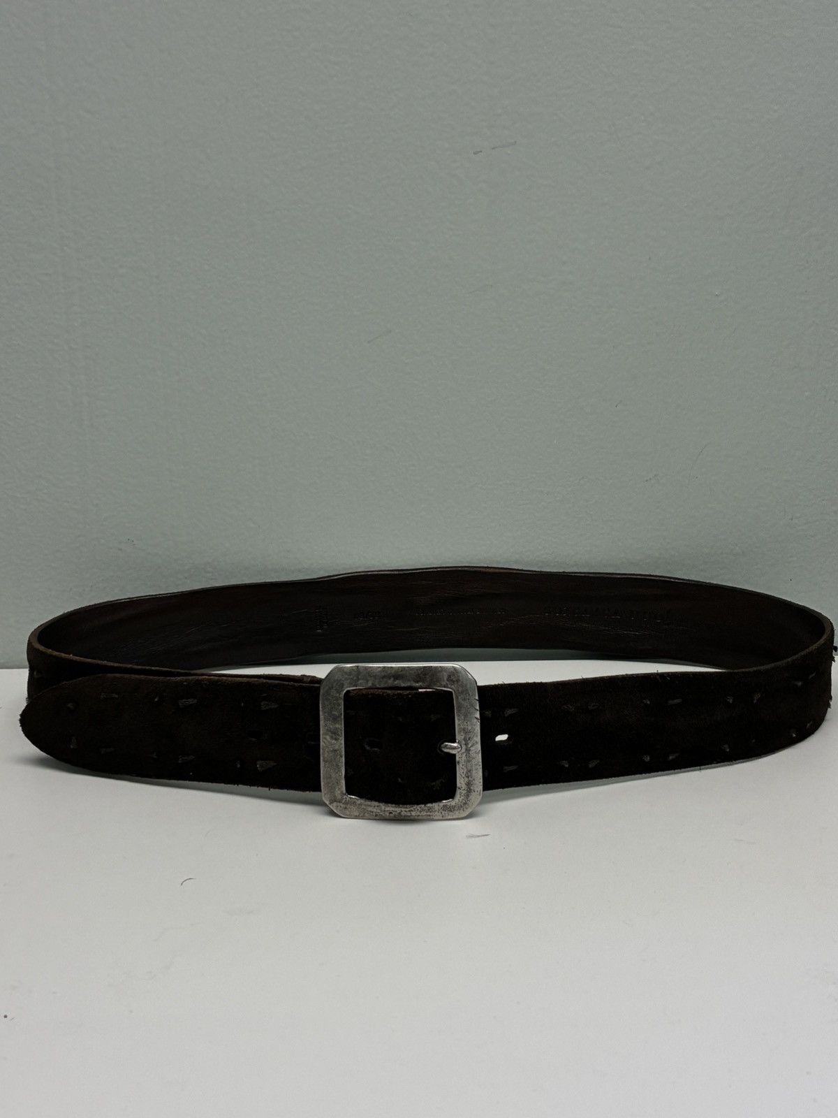 John Varvatos Suede Knot Belt Size 32 Size 32 - 3 Thumbnail