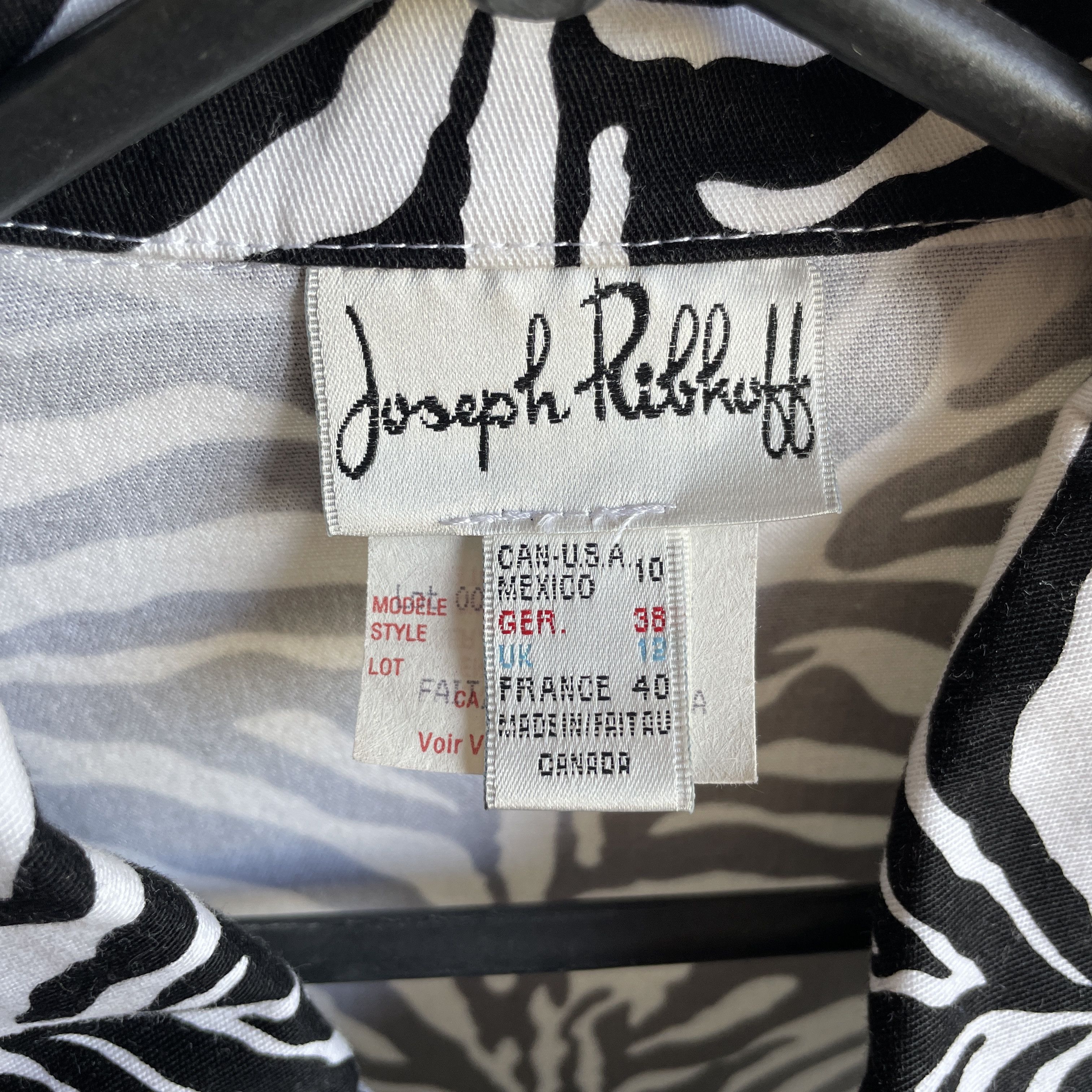 Joseph Ribkoff Joseph Ribkoff Vintage 90's Zebra Pattern Womens Jacket Size L / US 10 / IT 46 - 8 Thumbnail