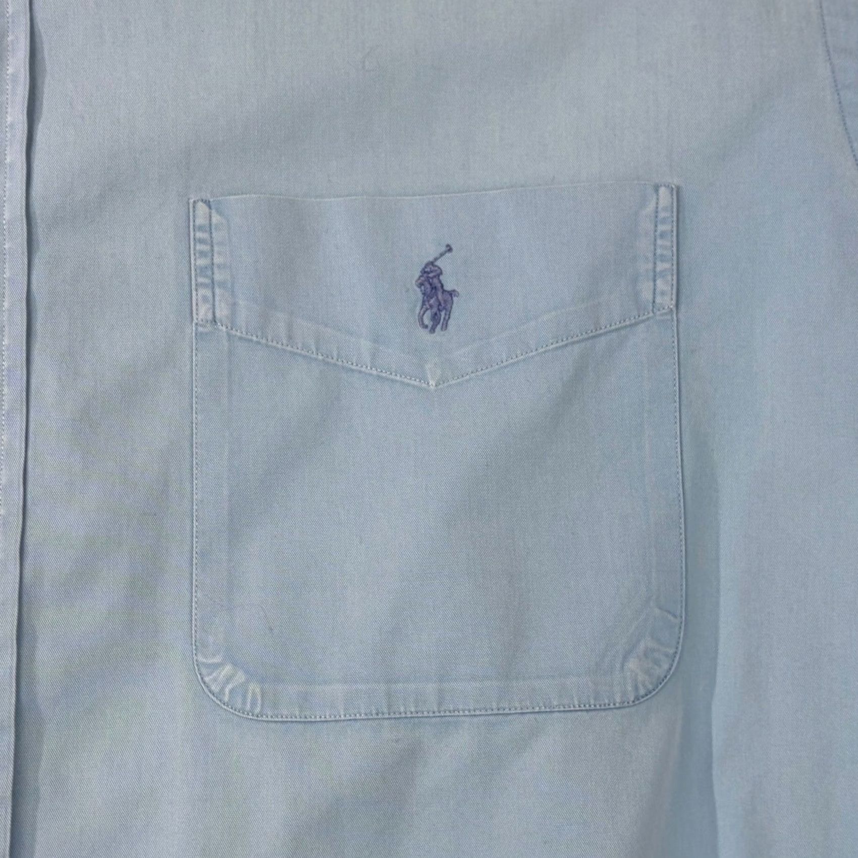 Polo Ralph Lauren Polo Ralph Lauren Shirt Mens L Blue Blake Light Cotton Button Down Long Sleeve Size US L / EU 52-54 / 3 - 2 Thumbnail