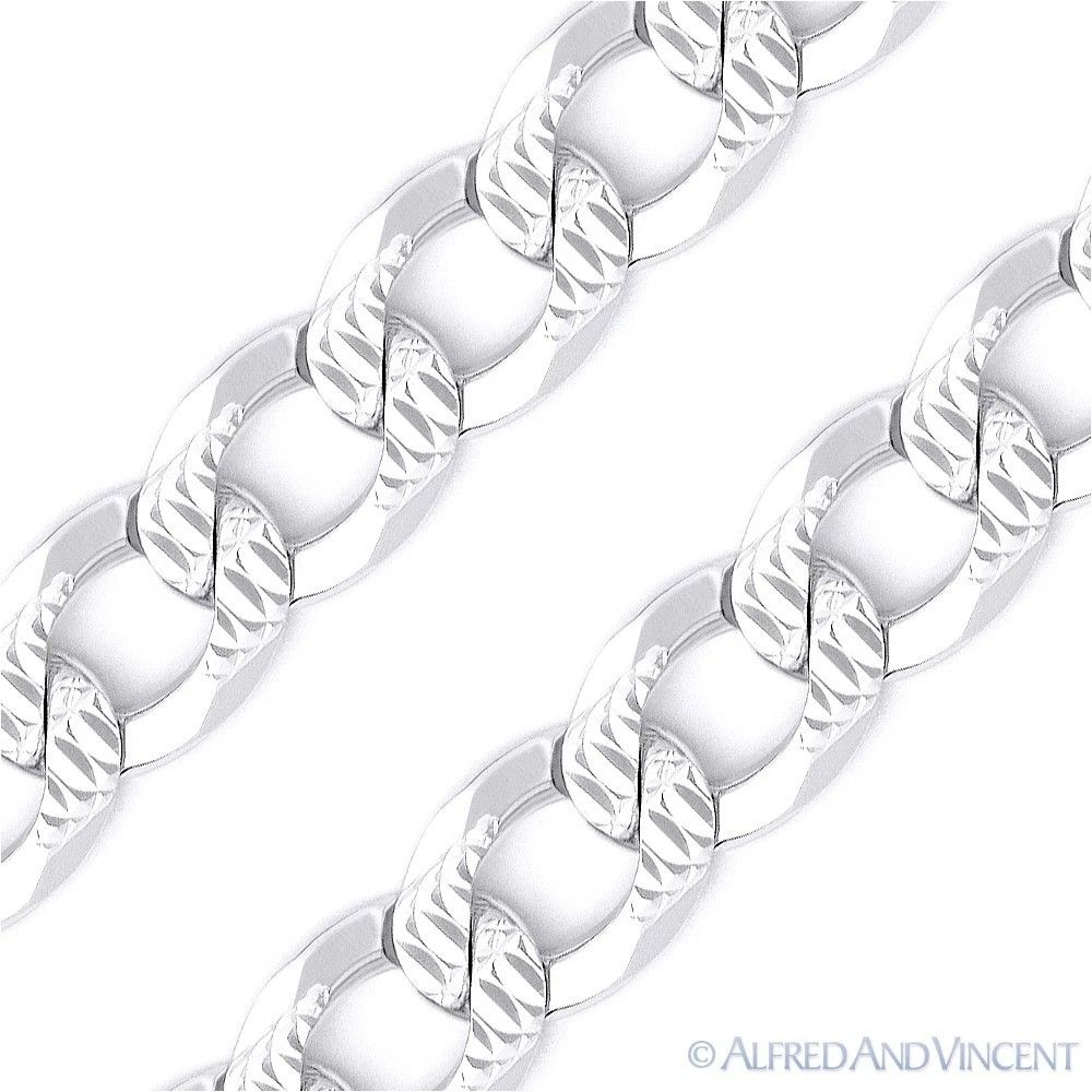 Other 10.5mm Cuban / Curb Link D-Cut Pave Chain Bracelet Size ONE SIZE - 2 Thumbnail
